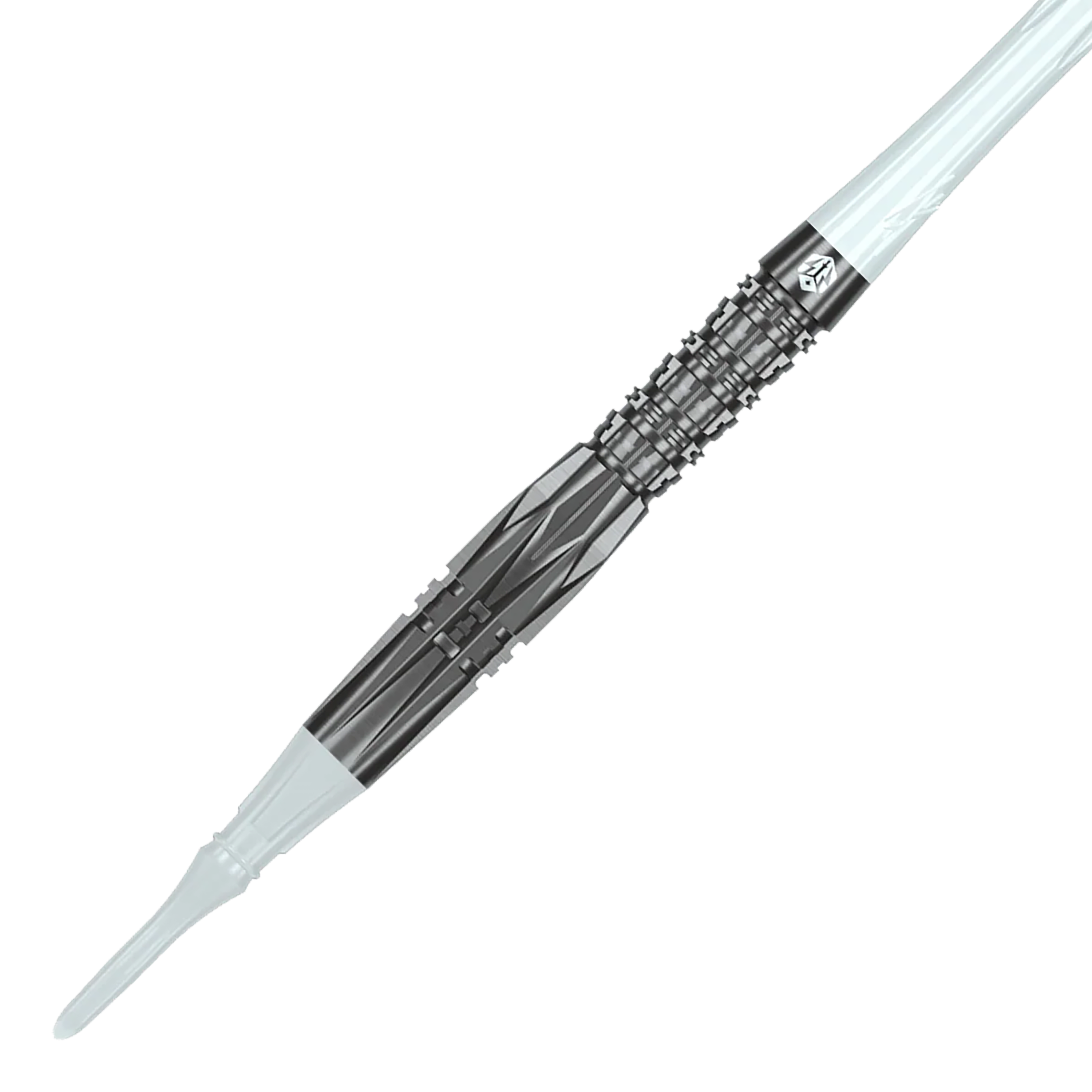 Caliburn Prisma P1 Softdarts - 19g Das Bild zeigt die Caliburn Prisma P1 Softdarts mit einem Gewicht von 19g. Es ist ein modernes Dartprodukt für Freizeit und Turniere.