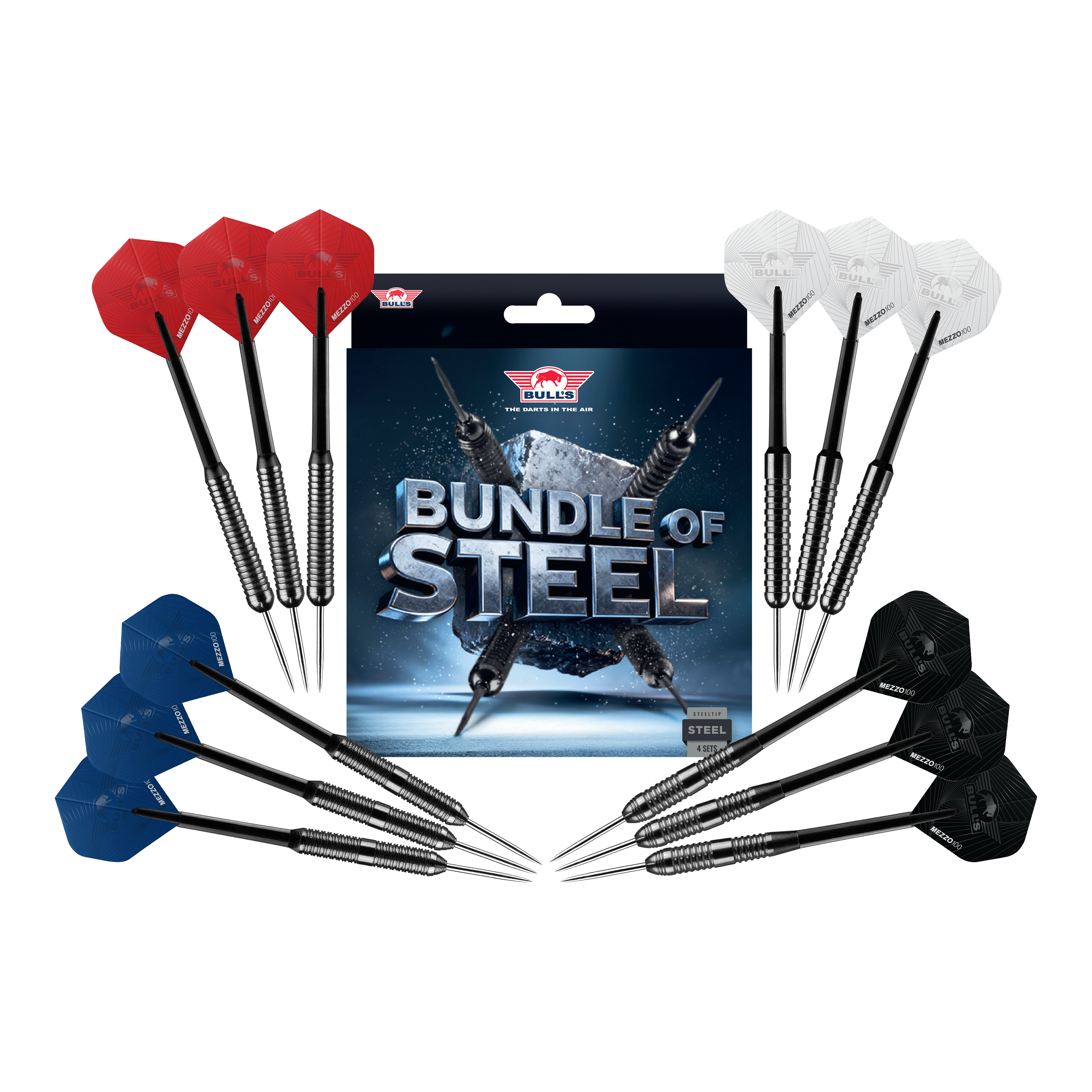 Bulls NL Bundle Of Steel - 4 Sets Brass Steeldarts Bulls NL Bundle Of Steel - 4 Sets Brass Steeldarts