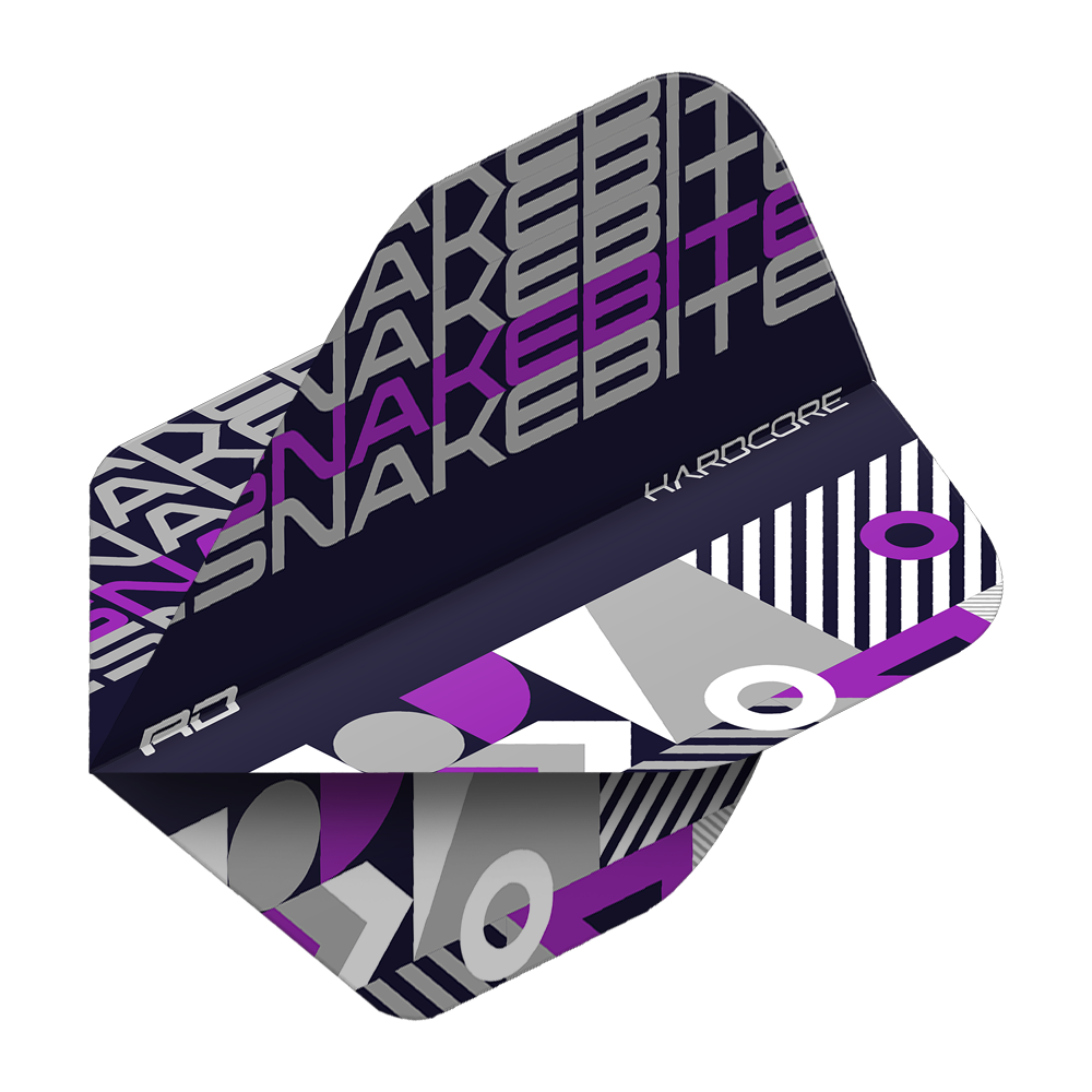 Red Dragon Hardcore Snakebite Black Purple Standard Flights