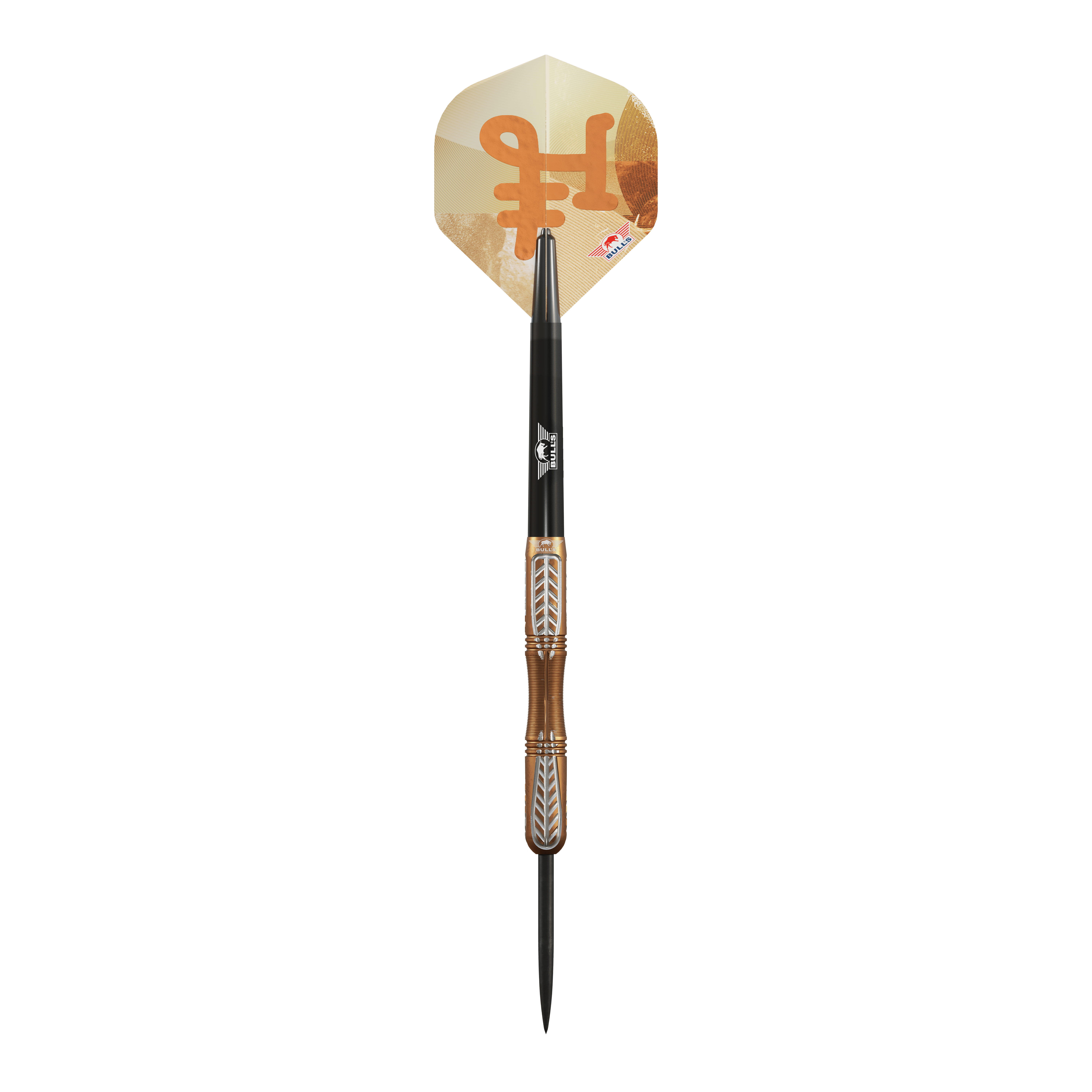 Dieses Bild stellt die Bulls NL Bronzo True Steeldarts - 23g dar. Die Darts sind für den professionellen Einsatz gedacht.
