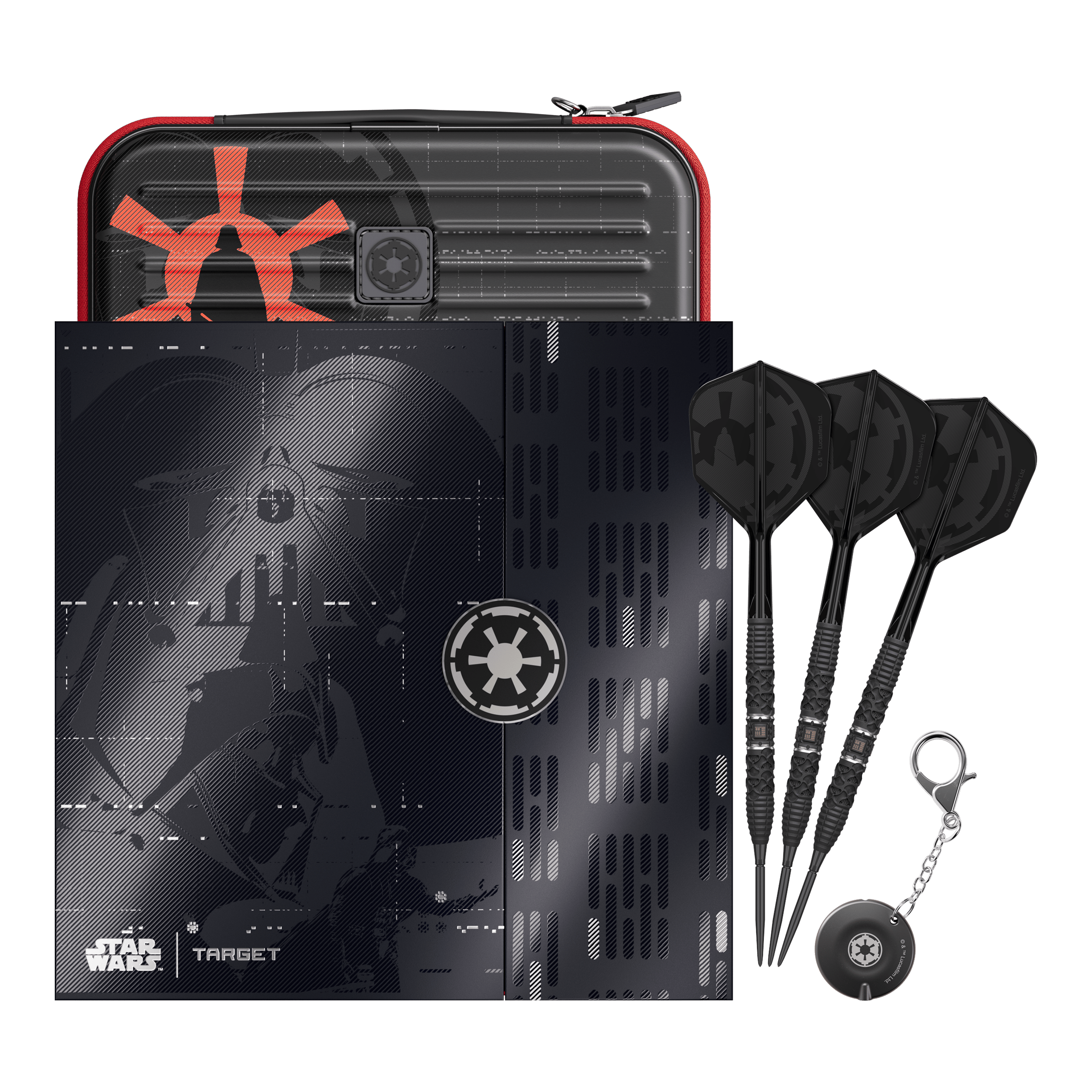 Target Star Wars Darth Vader 95 Swiss Point Steeldarts Das Bild zeigt die Target Star Wars Darth Vader 95 Swiss Point Steeldarts. Diese Steeldarts sind im Darth Vader Design gehalten.