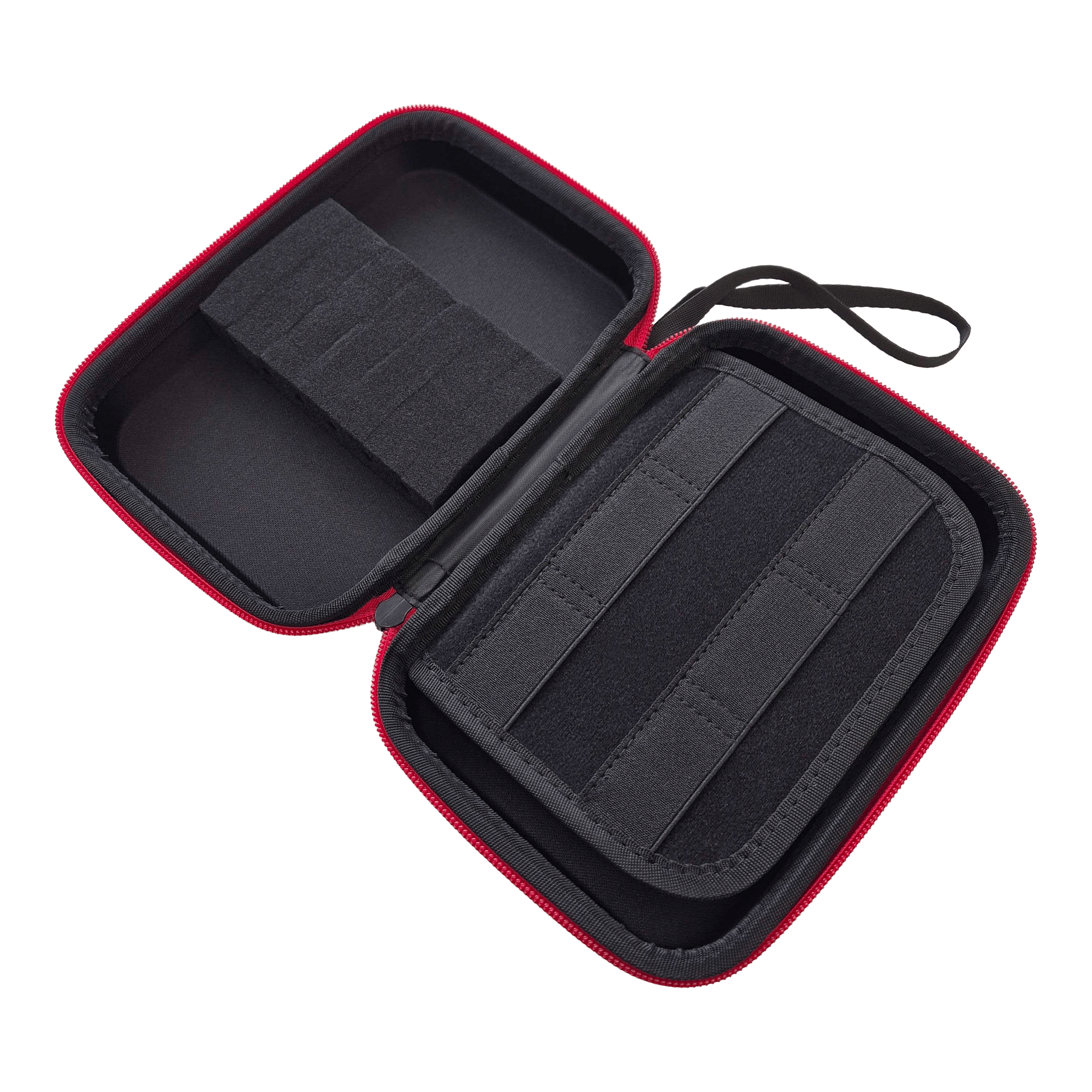 Dartshop System-4 Dartcase Hier sieht man ein weiteres Bild eines schwarzen Dartcases. Dieses Etui ist zur Aufbewahrung von Dartzubehör geeignet.