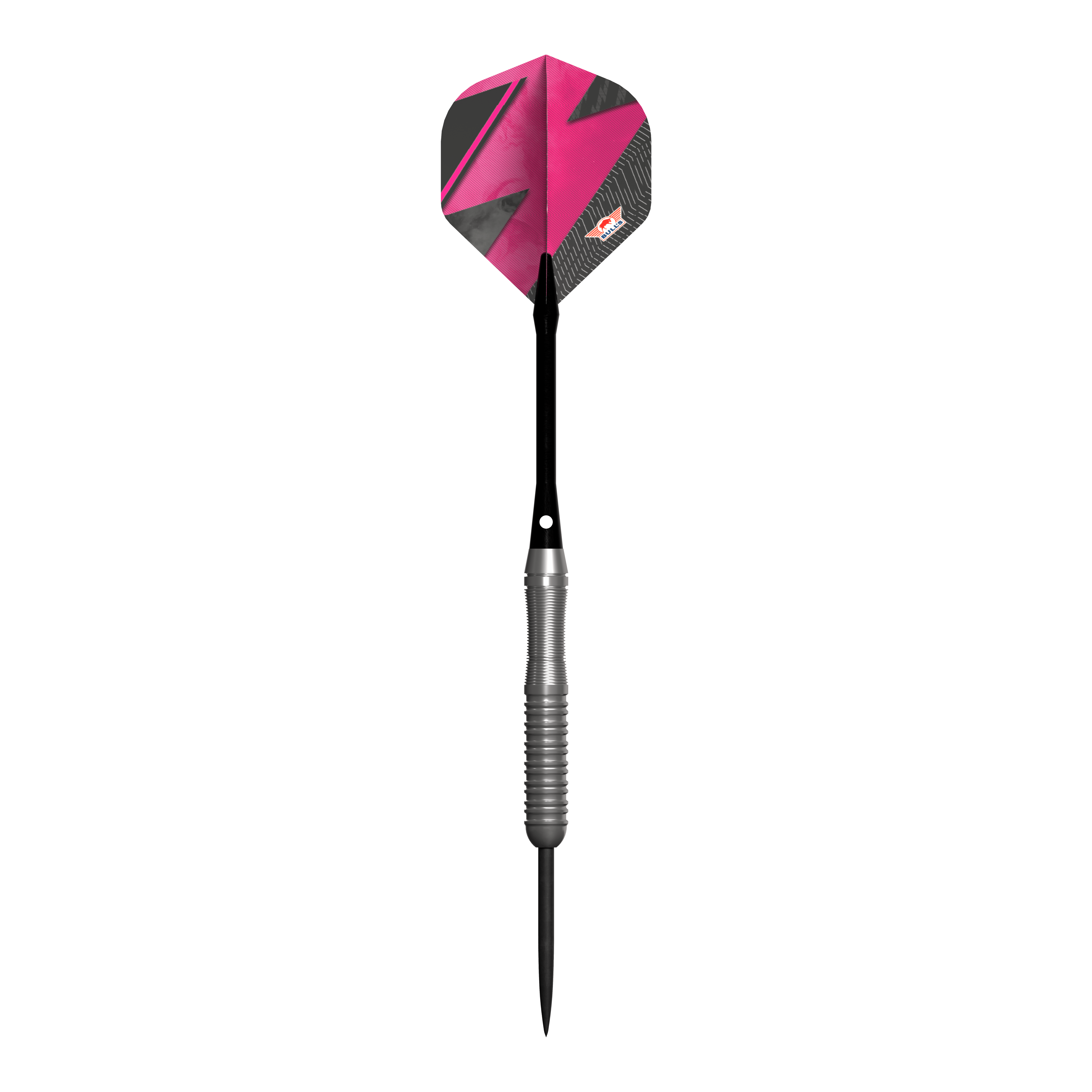 Bulls NL Lightning Pink Steeldarts Der Bulls NL Lightning Pink Steeldart hat eine auffällige pink-schwarze Flight. Der Schaft ist silberfarben und geriffelt für besseren Halt.