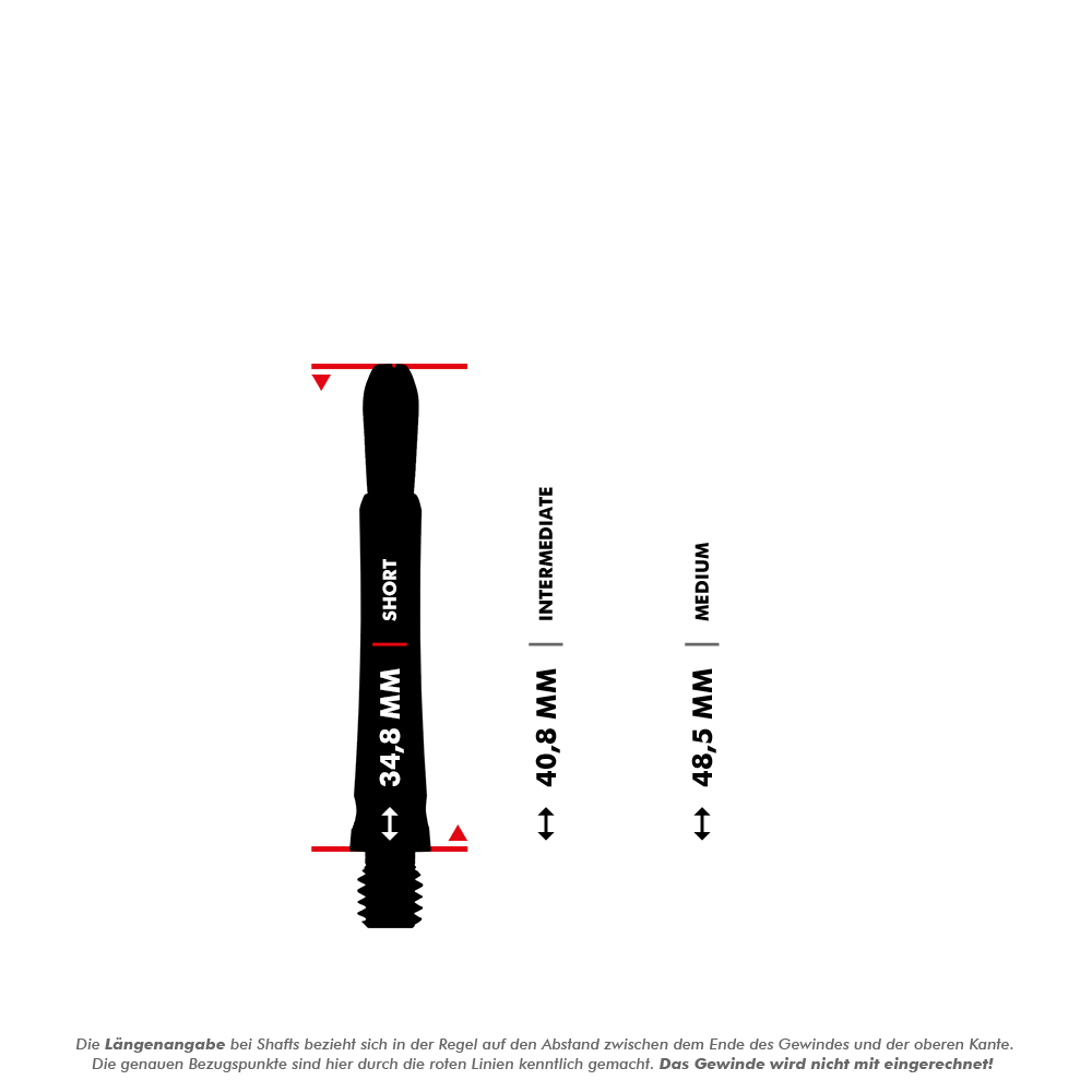 Target Grip Style Aluminium Shafts - Schwarz