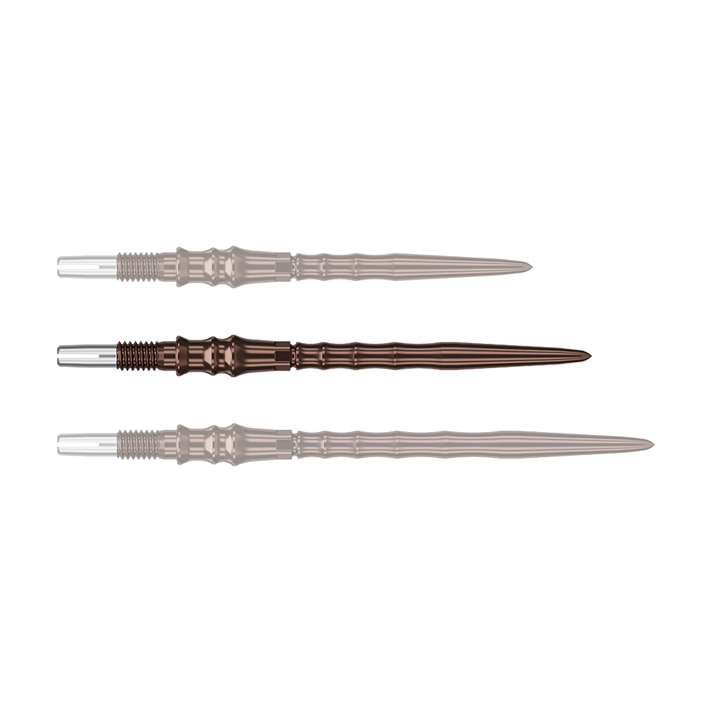 Die Steeldartspitze Silica misst 35mm und ist auf dem Bild einzeln dargestellt. Dieses Produkt ist Teil der Target Japan Premium SwissPoint Serie.