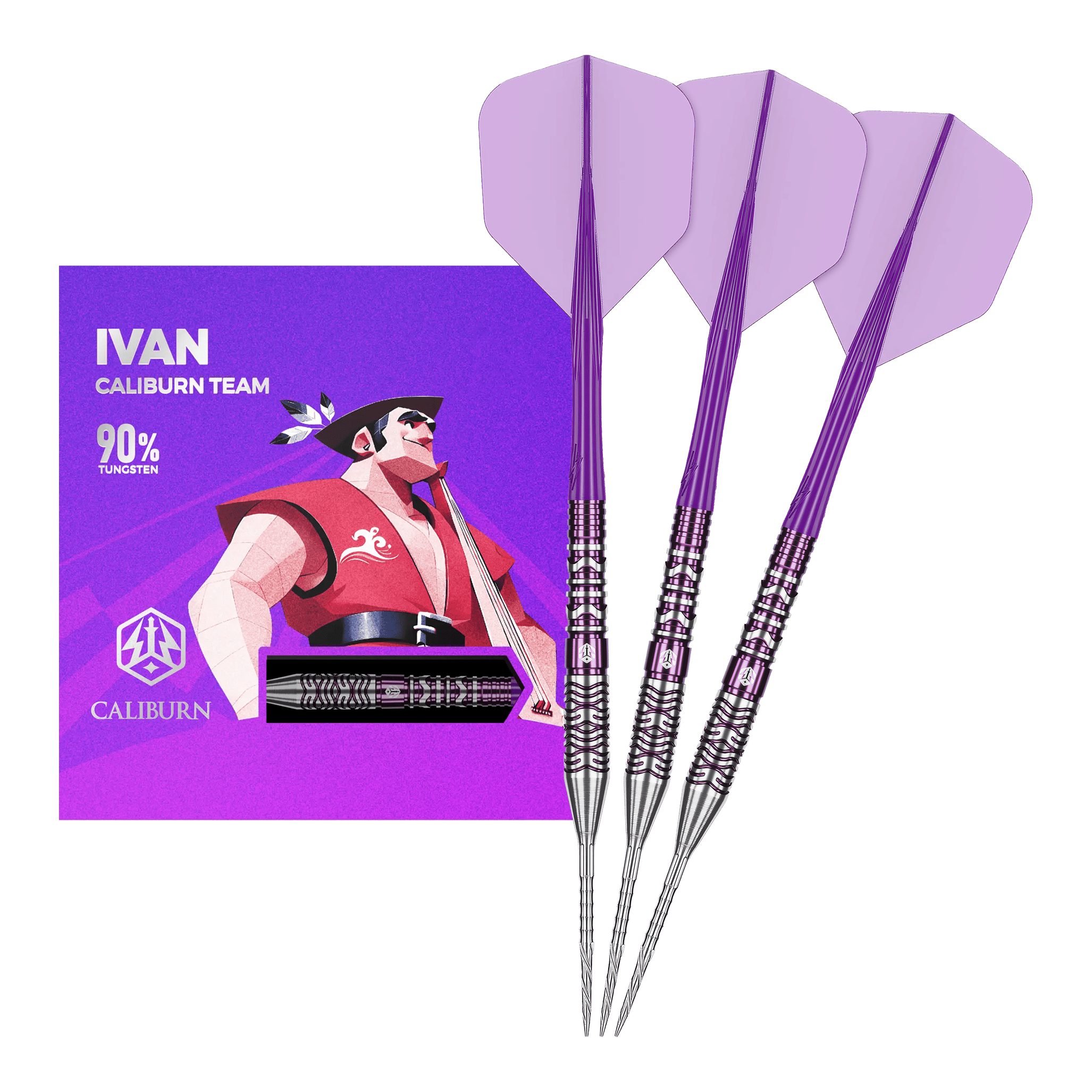 Caliburn Awakening Ivan Steeldarts Abgebildet ist das komplette Set der Caliburn Awakening Ivan Steeldarts. Diese Steeldarts eignen sich ideal für anspruchsvolle Dartspieler.