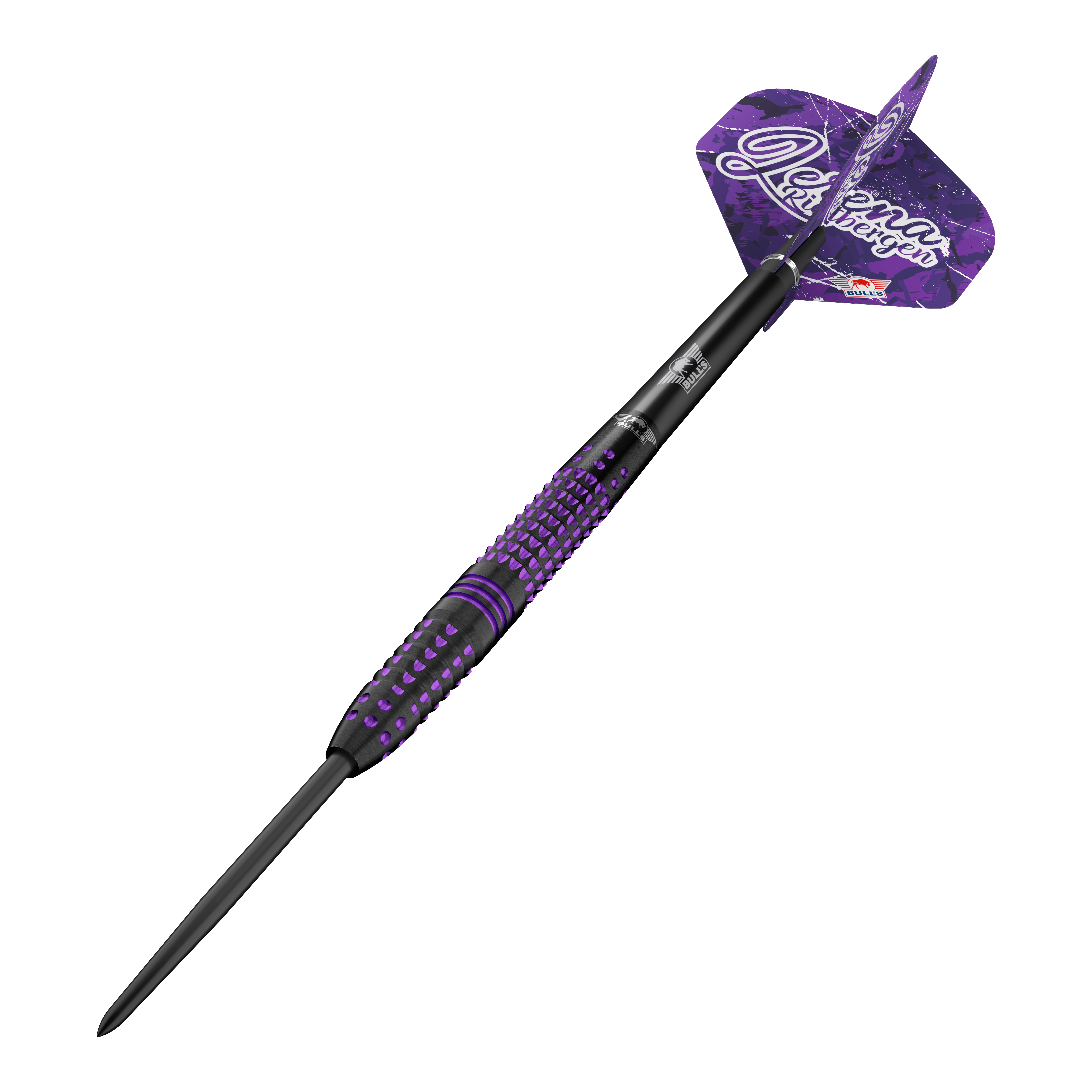 Bulls NL Lerena Rietbergen Steeldarts - 24g Abgebildet sind die Bulls NL Lerena Rietbergen Steeldarts - 24g. Das Bild zeigt die Details und die hochwertige Verarbeitung der Steeldarts.