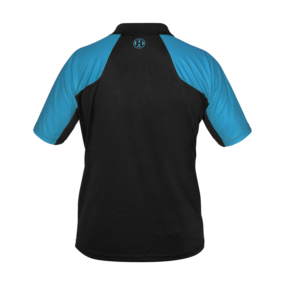 Harrows Vivid Dartshirt Black/Aqua