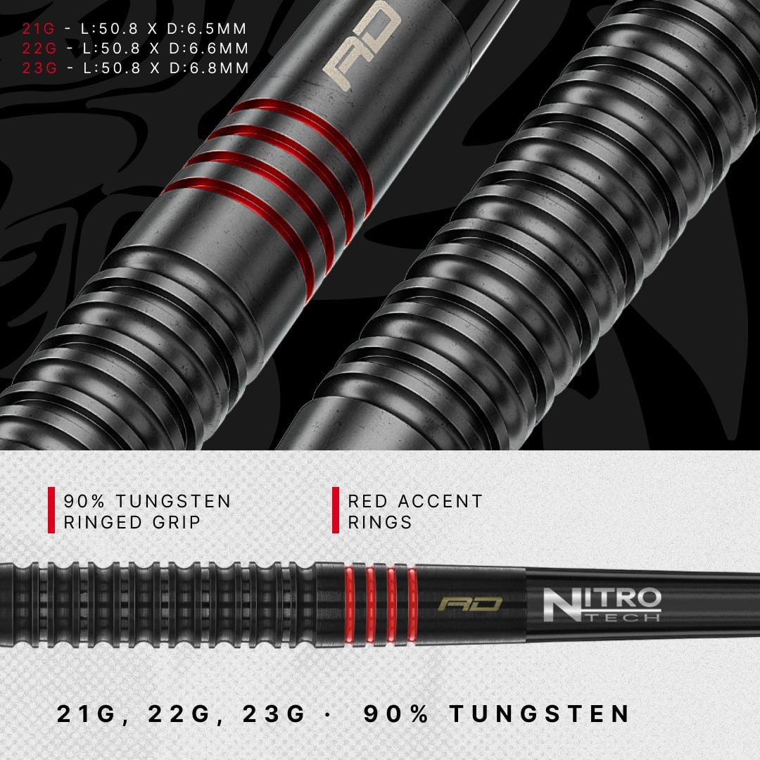 Red Dragon Jonny Clayton RD-ADV Switch Point Steeldarts Das Foto zeigt ein Produkt mit dem Dateinamen RedDragon_JC_ADV_V1_1080x1080_04. Das Produkt ist gut ersichtlich und im Mittelpunkt.