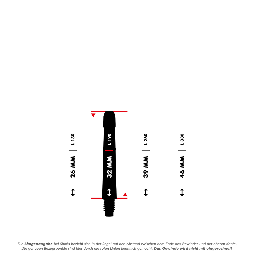 L-Style L-Shafts Locked Straight - Black