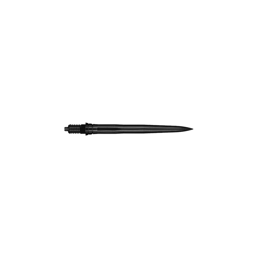 Caliburn EZ-EVO Dartspitzen - Smooth - Schwarz Das Bild zeigt EVO181 Caliburn EZ-EVO Dartspitzen Smooth Schwarz 28mm. Es handelt sich um schwarze Dartspitzen in glatter Ausführung.