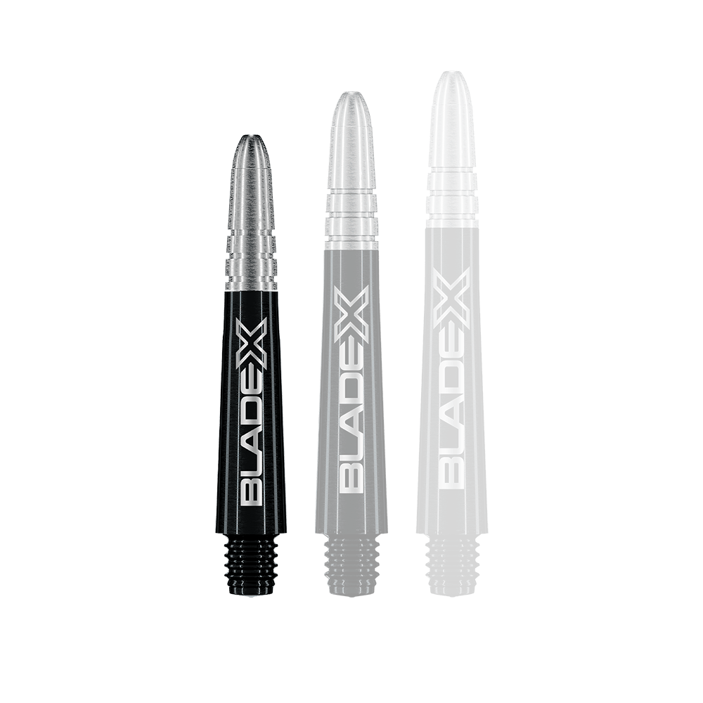 Winmau Vecta Blade X Shafts - Schwarz Bild von Winmau Vecta Blade X Shafts in Schwarz mit 34mm Länge. Die Dartschäfte sind schlank und modern gestaltet.