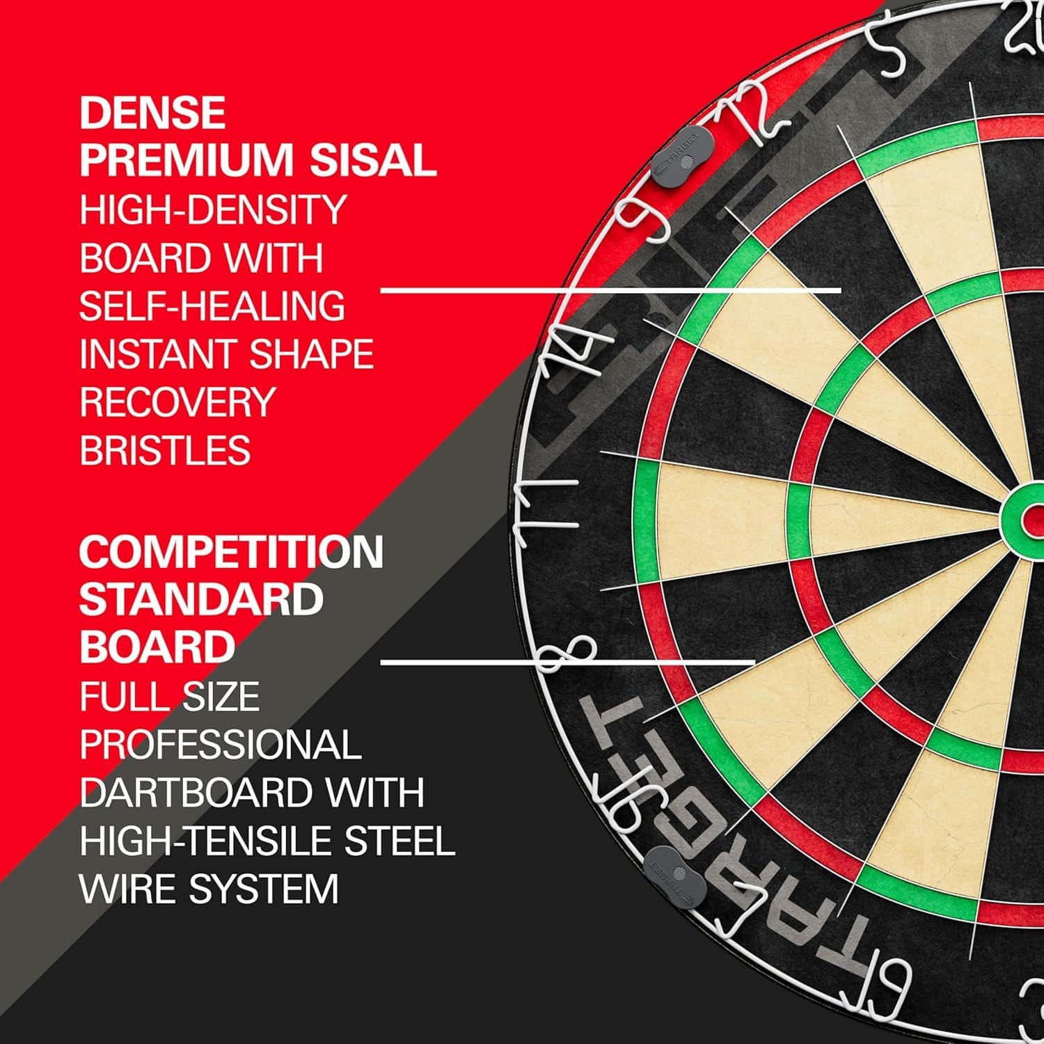 Target Rift Steeldartboard Set Das Bild zeigt das Target Rift Steeldartboard Set. Das Set ist ideal für Dartspieler geeignet.