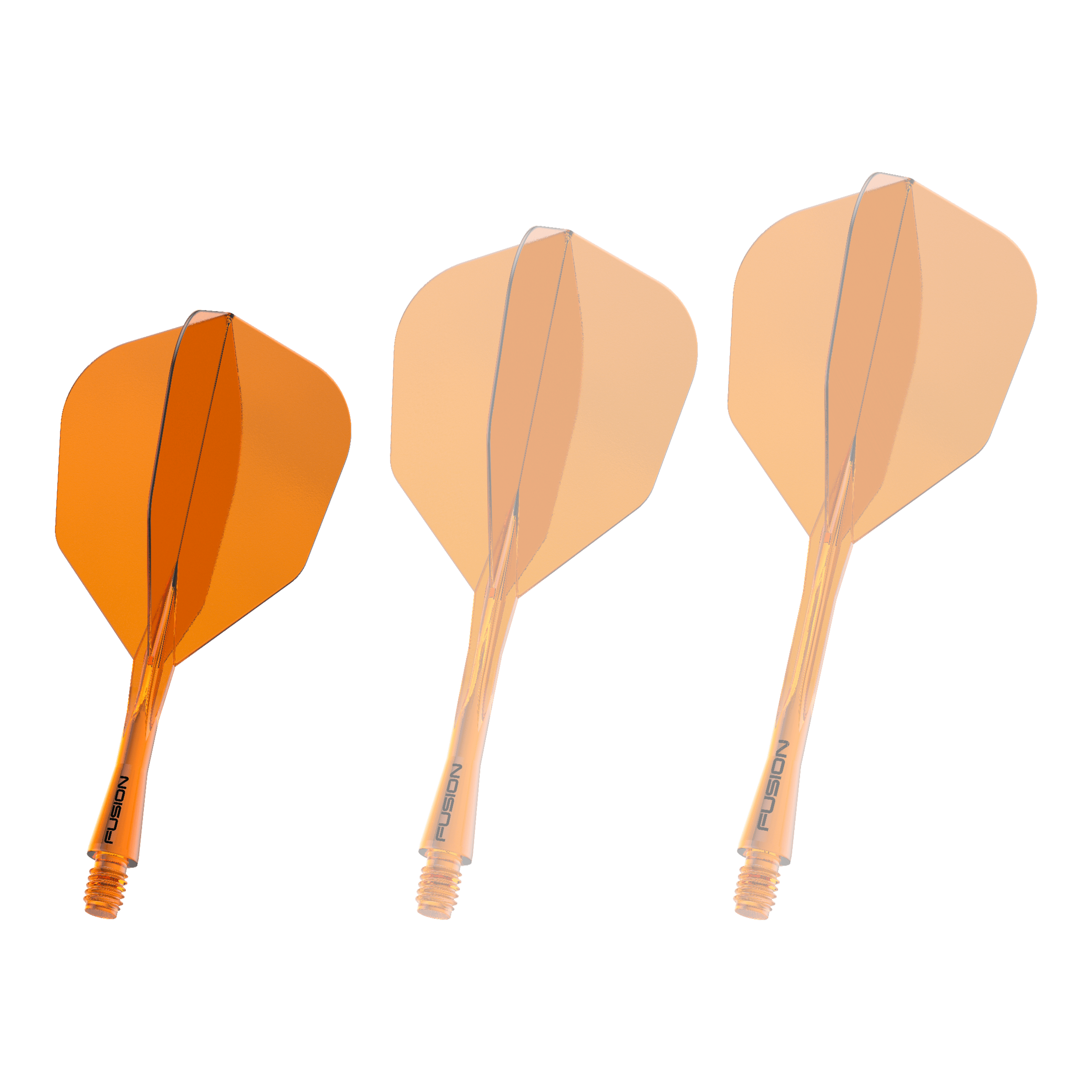 Winmau Fusion Flight-Shaft-System No6 Neon Orange Das Bild zeigt das Winmau Fusion Flight Shaft System No6 in der Farbe Neon Orange mit einer Länge von 22 mm. Es handelt sich um eine weitere Ansicht des Produkts.