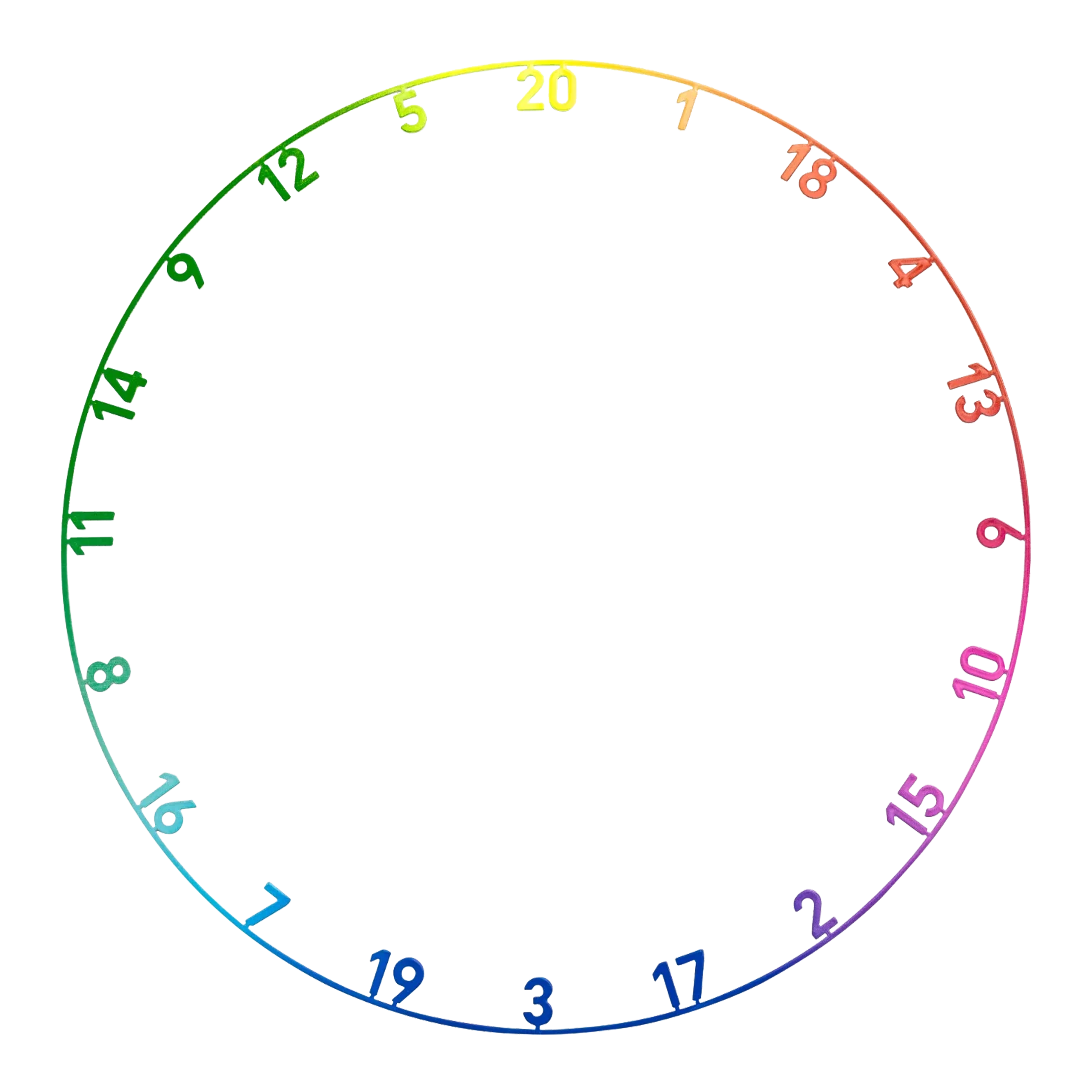 Precise 180 Endorphine Steeldartboard mit Nummernring - Spectrum Auf dem Bild sieht man das Precise 180 Endorphine Steeldartboard mit Nummernring in der Ausführung Spectrum. Das Dartboard ist deutlich und detailreich zu sehen.