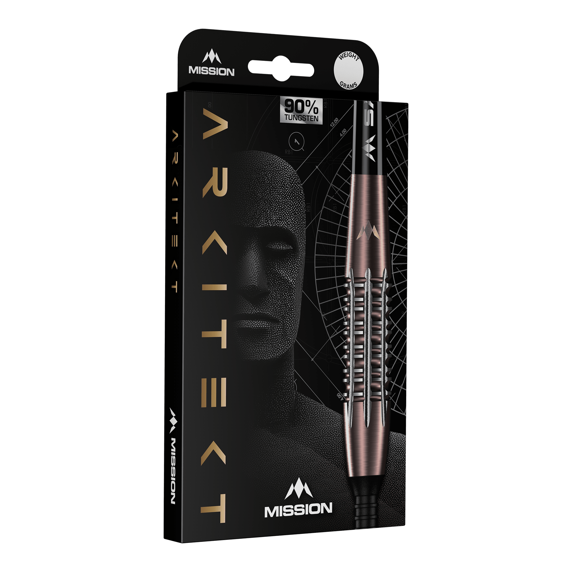 Mission Arkitekt Bronze Silika PVD Steeldarts - 23,5g Abgebildet ist Mission Arkitekt Bronze Silika PVD Steeldarts - 23,5g. Die Darts besitzen ein glänzendes bronzenes Finish.