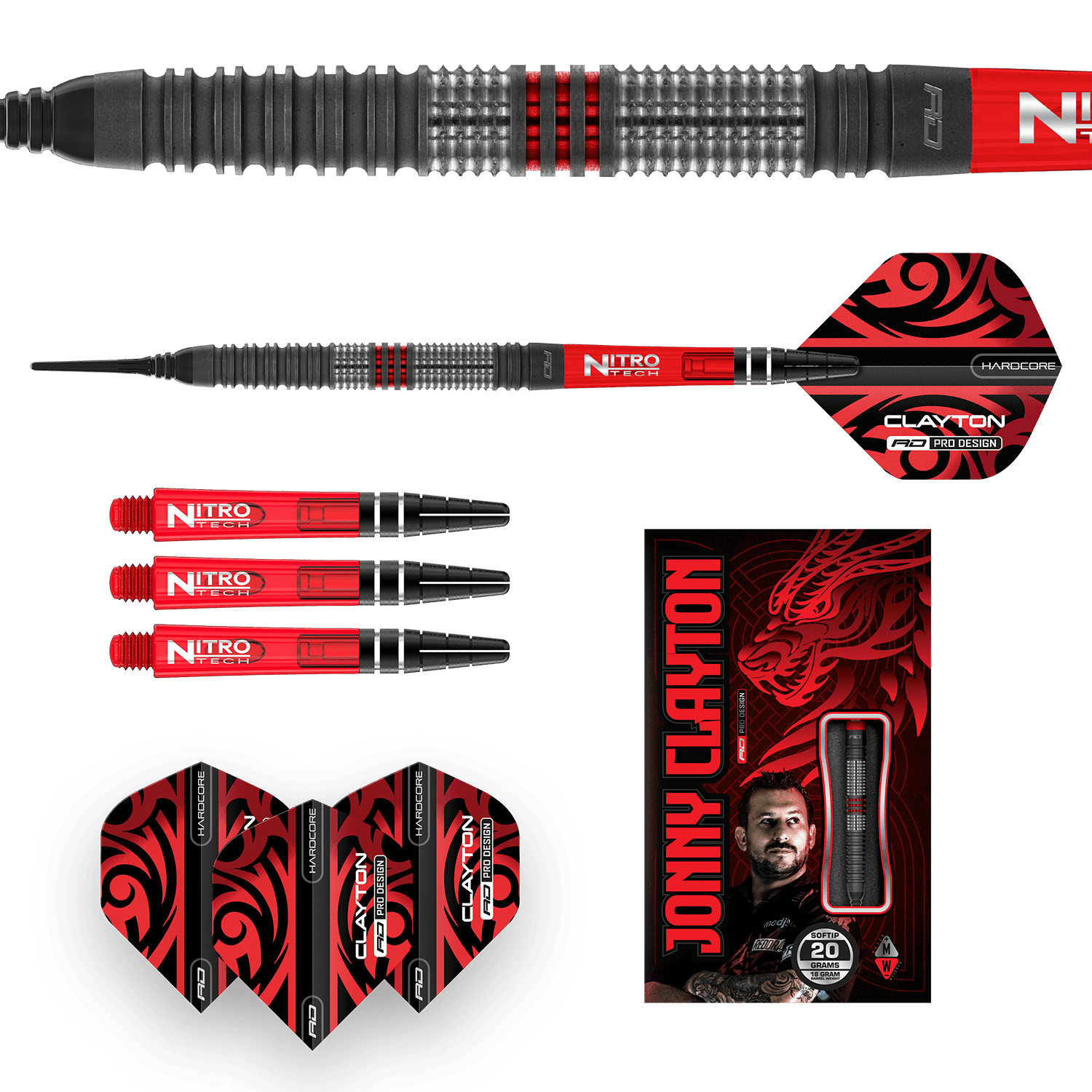 Red Dragon Jonny Clayton Hiraeth Softdarts