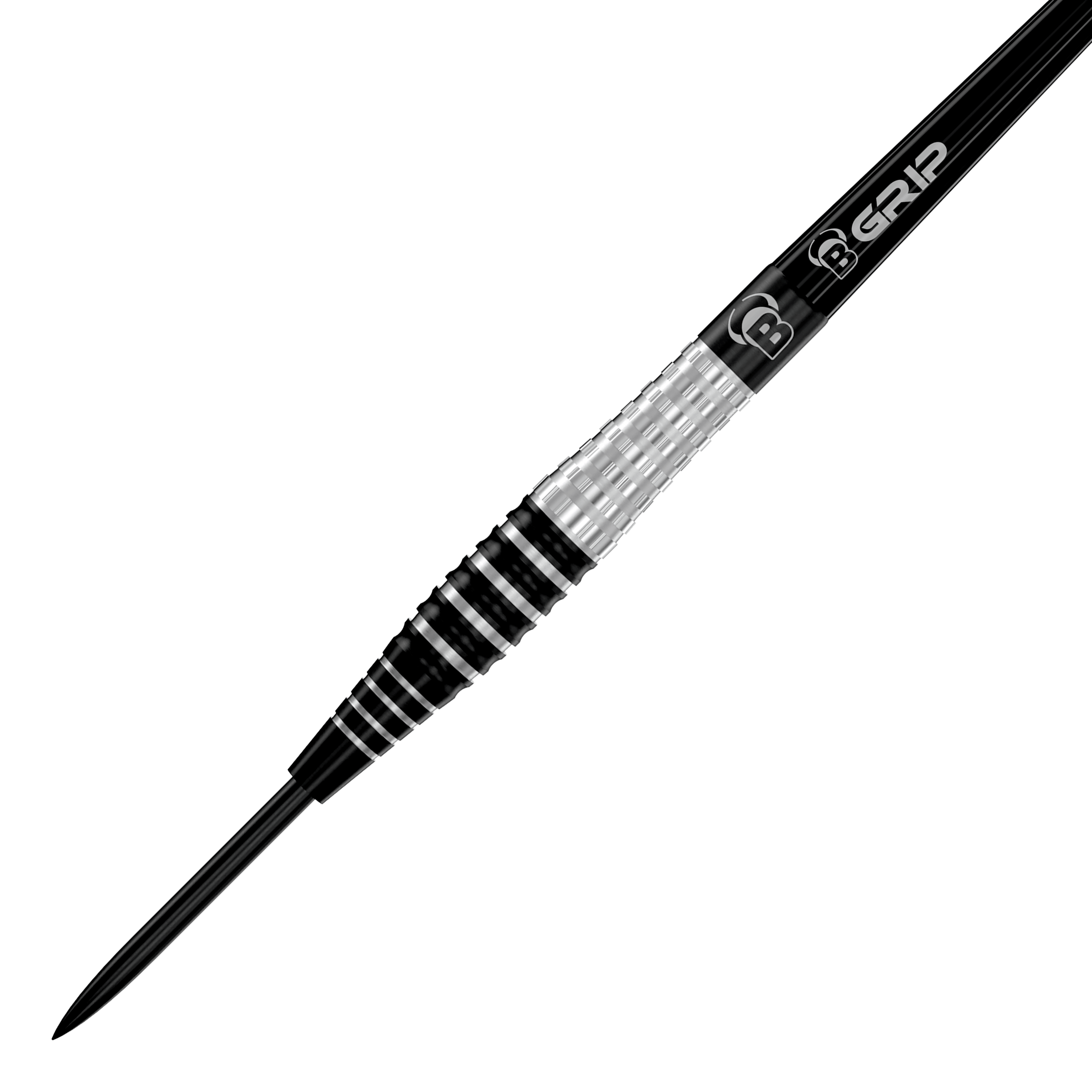 Bulls Martin Schindler Original Generation 3 Steeldarts Das Bild zeigt den Bulls Martin Schindler Original Generation 3 Steeldart. Der Dart hat ein silber-schwarzes, geriffeltes Griffstück und eine spitze Metallspitze.