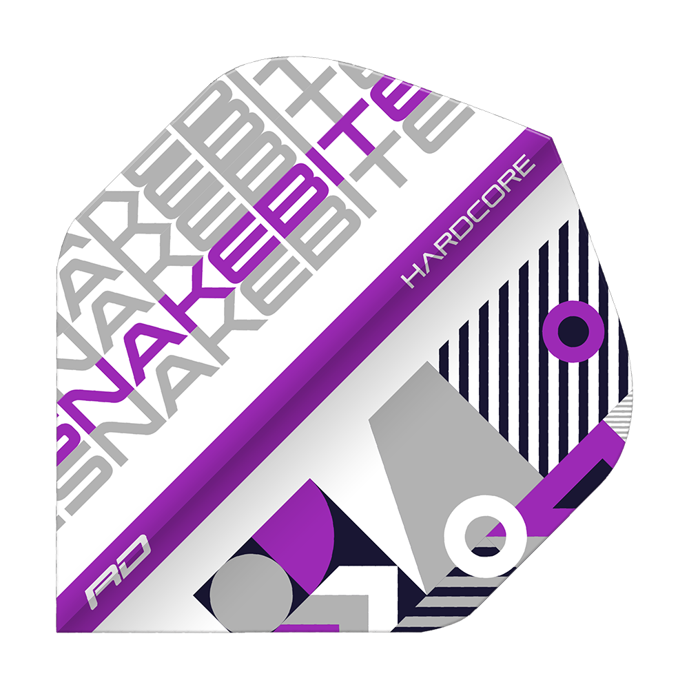 Red Dragon Hardcore Snakebite White Purple Standard Flights