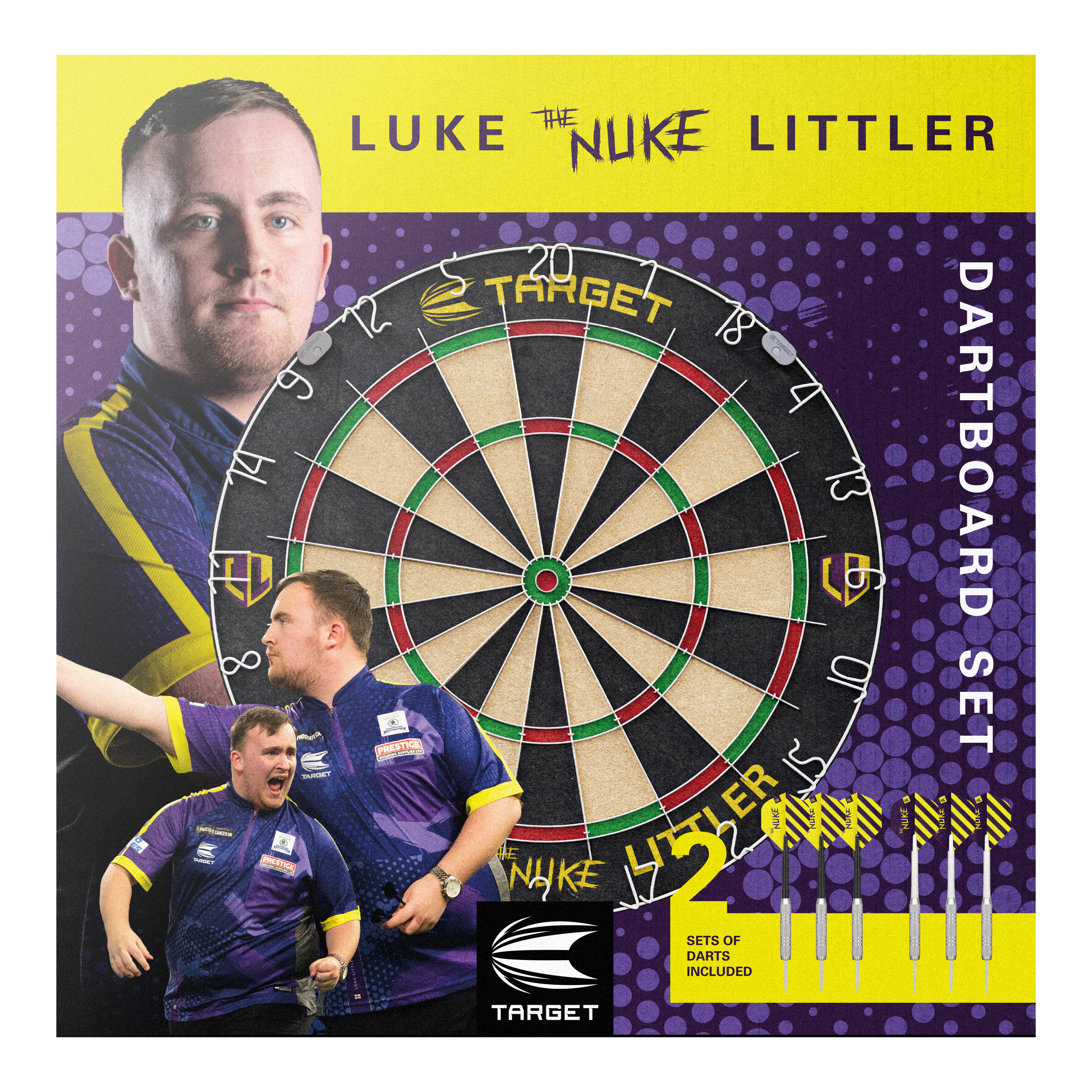 Target Luke Littler Steeldartboard Set