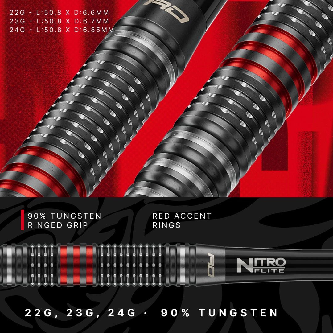 Red Dragon Jonny Clayton RD-PRO Switch Point Steeldarts Hier sieht man die Red Dragon Jonny Clayton RD-PRO Switch Point Steeldarts. Die Pfeile sind aus Metall und mit schwarzen Elementen versehen.