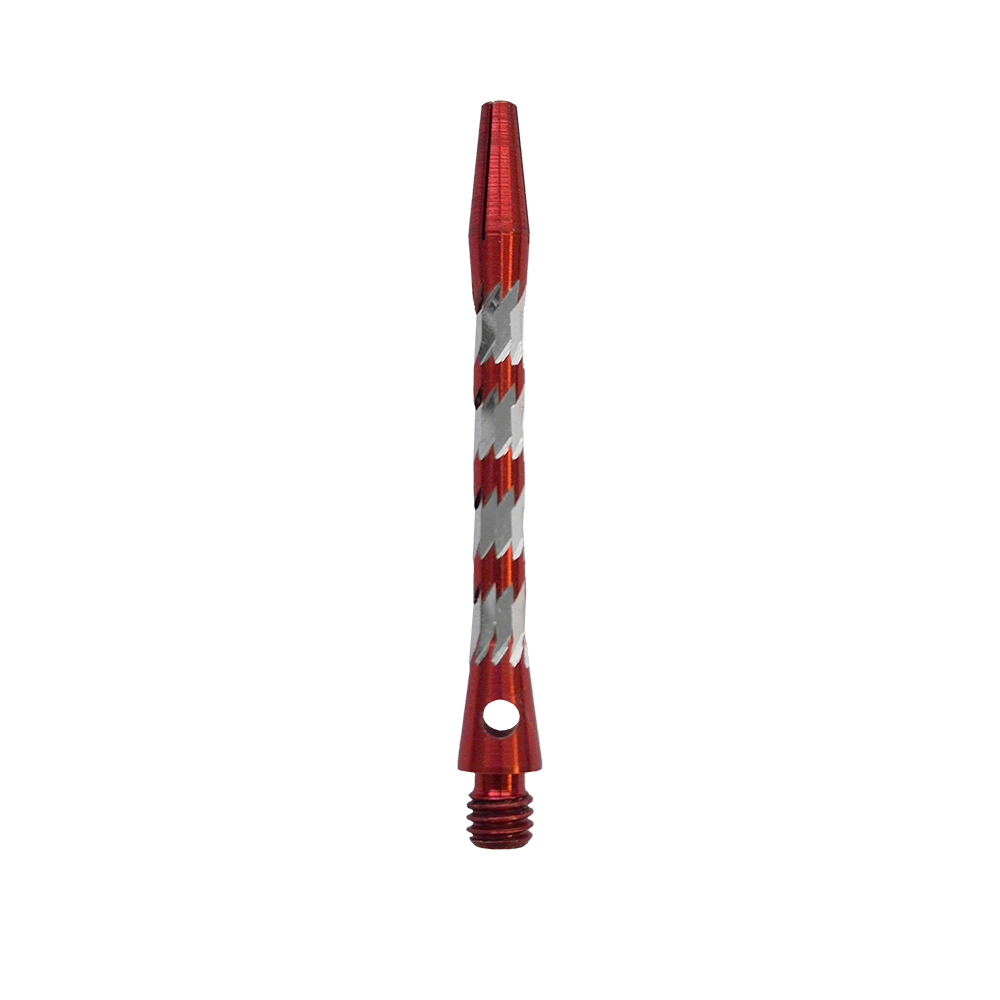 Bulls NL Minor Aluminium Shafts - Rot - 46 mm Bulls NL Minor Aluminium Shafts in Rot, 46 mm lang. Das Bild zeigt einen roten Aluminiumschaft für Dartpfeile.