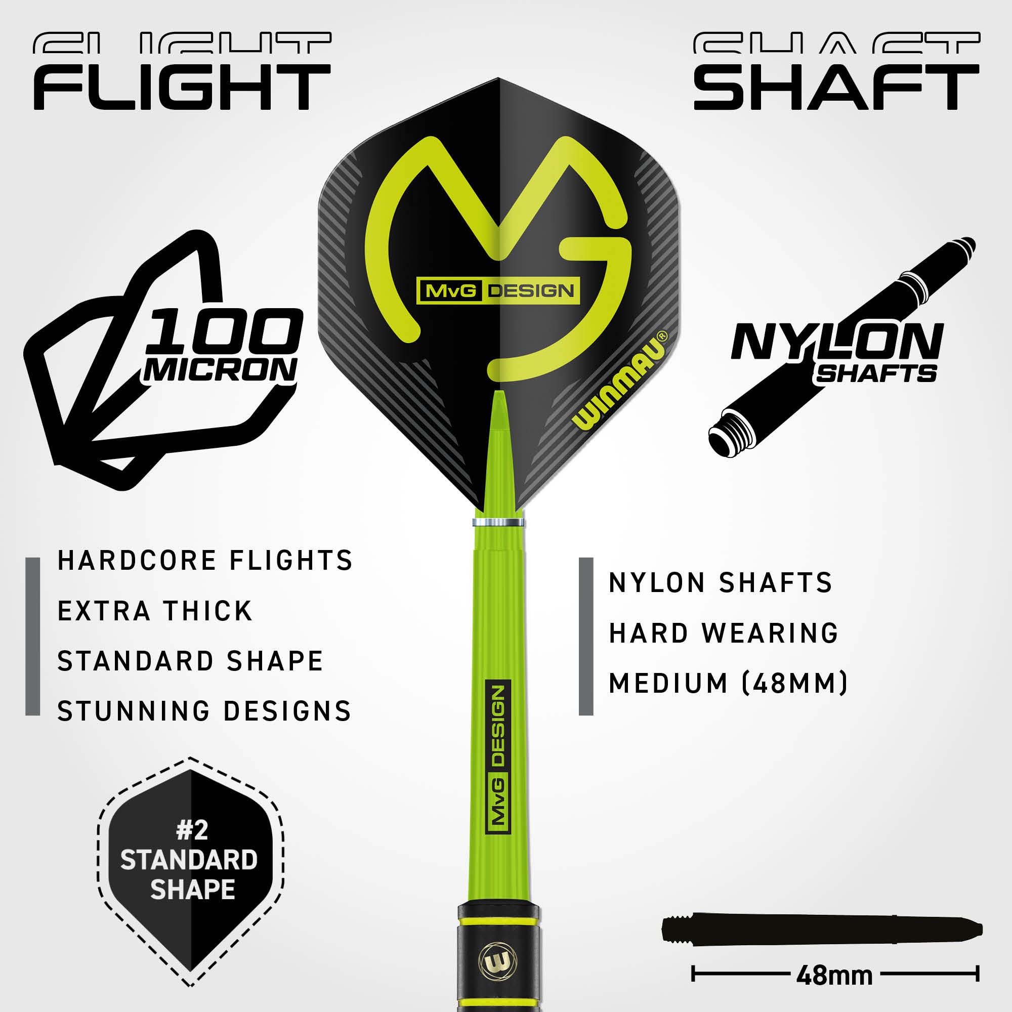 Das Foto zeigt die Winmau Michael Van Gerwen Steeldarts - 21 g. Sie sind speziell für Dart-Enthusiasten entwickelt.