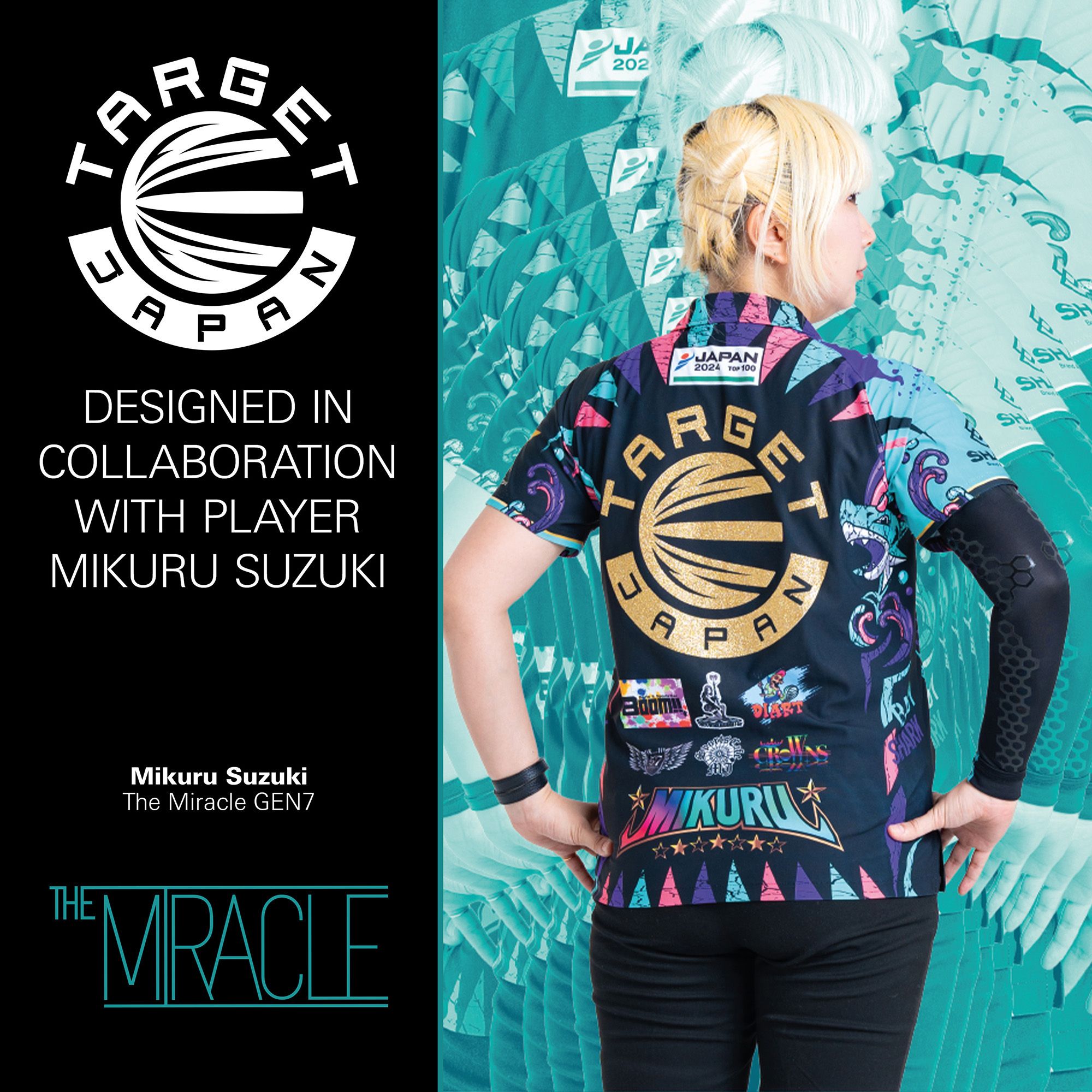 Target Japan Mikuru Suzuki The Miracle GEN7 Softdarts - 21,5g Das Bild zeigt die Target Japan Mikuru Suzuki The Miracle GEN7 Softdarts - 21,5g. Dies ist eine Sonderedition von Softdarts für professionelle Spieler.