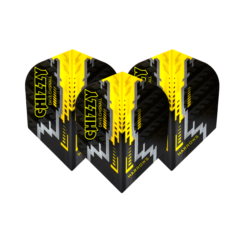 Harrows Dave Chisnall Prime Schwarz Gelb No6 Flights