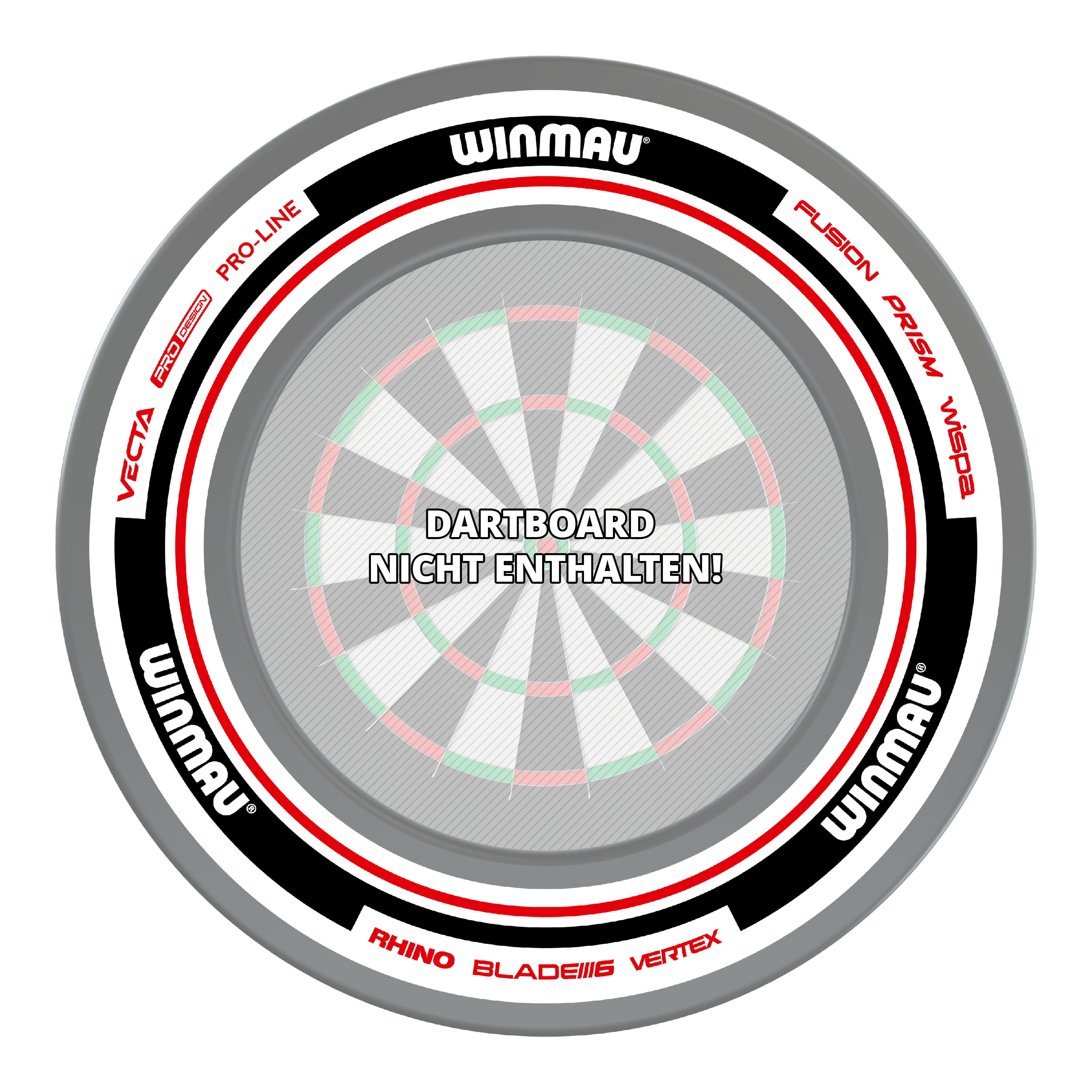 Winmau Advance Dartboard Surround - Weiß Rot