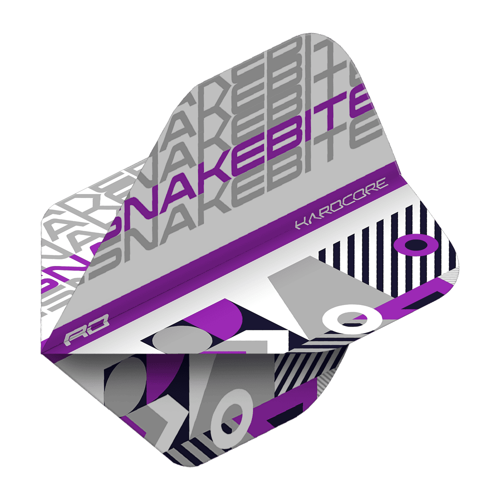 Red Dragon Hardcore Snakebite White Purple Standard Flights