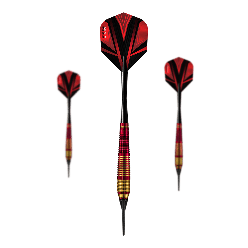 Harrows Vivid Brass Red Softdarts - 18g