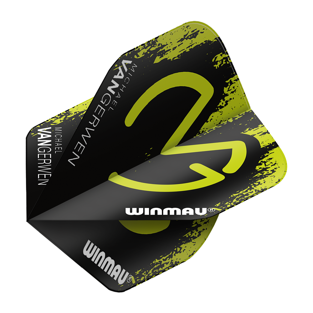 Winmau Mega MvG Green Black Standard Flights