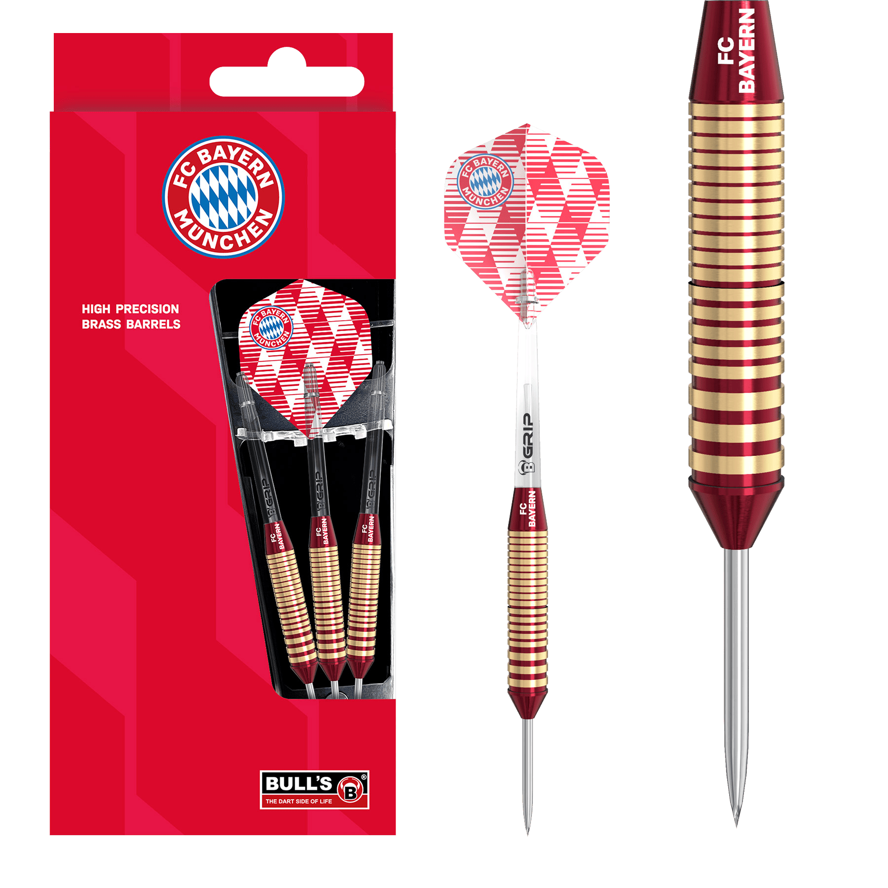 Bulls FC Bayern München Brass Steeldarts - 21g Bulls FC Bayern München Brass Steeldarts - 21g