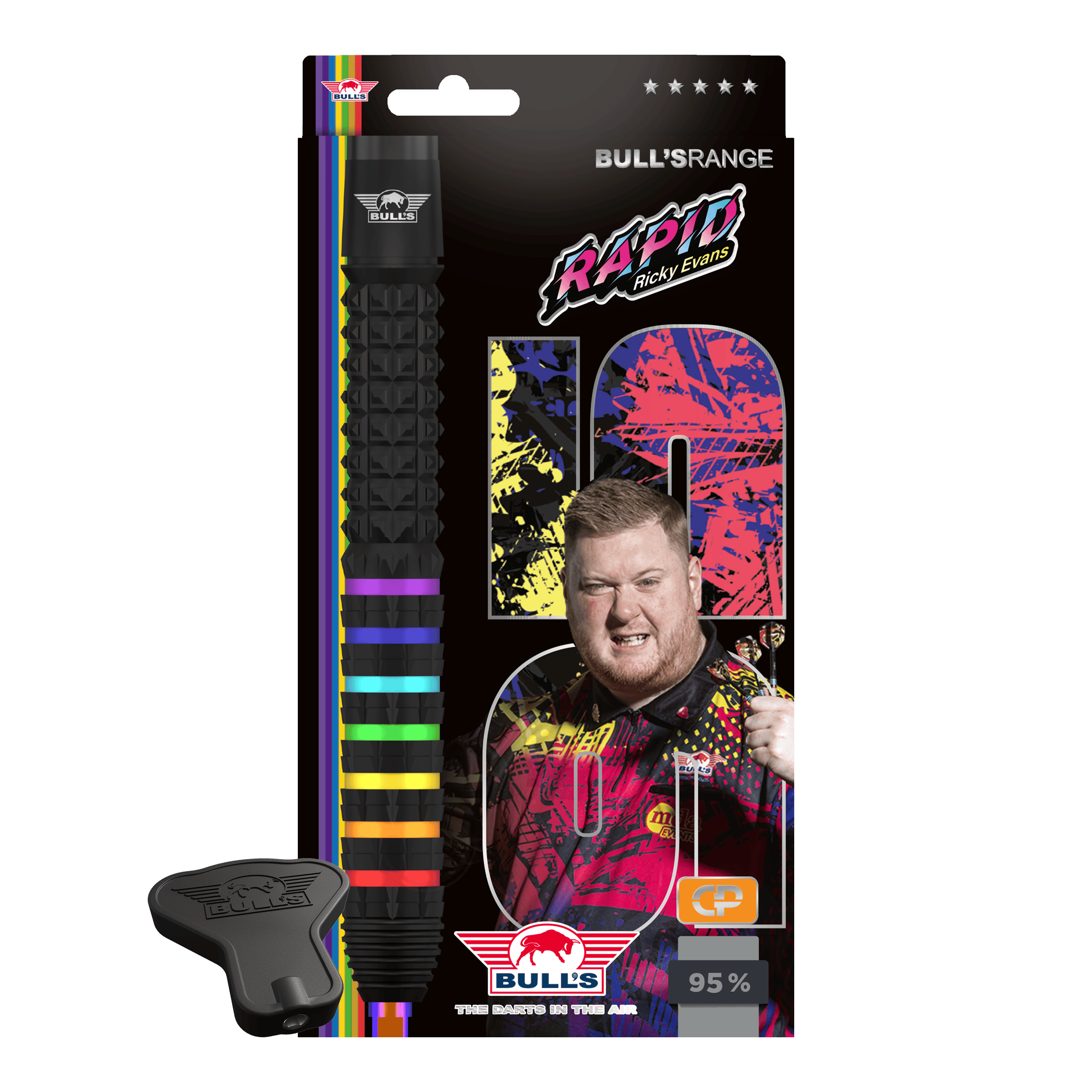 Bulls NL Ricky Evans Rapid 95 Convertible Point Steeldarts Bulls NL Ricky Evans Rapid 95 Convertible Point Steeldarts