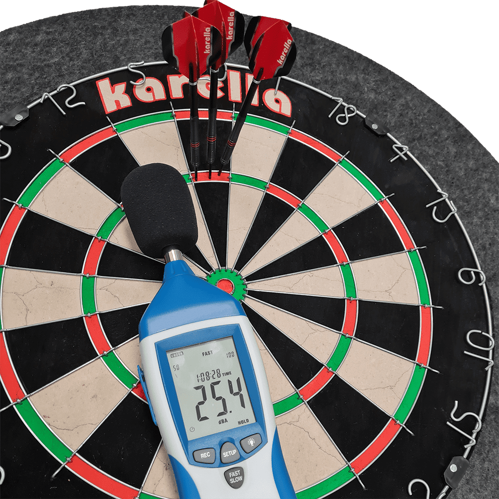 Schallschutz Karella für Steeldartboards mit integriertem Surround Auffangring