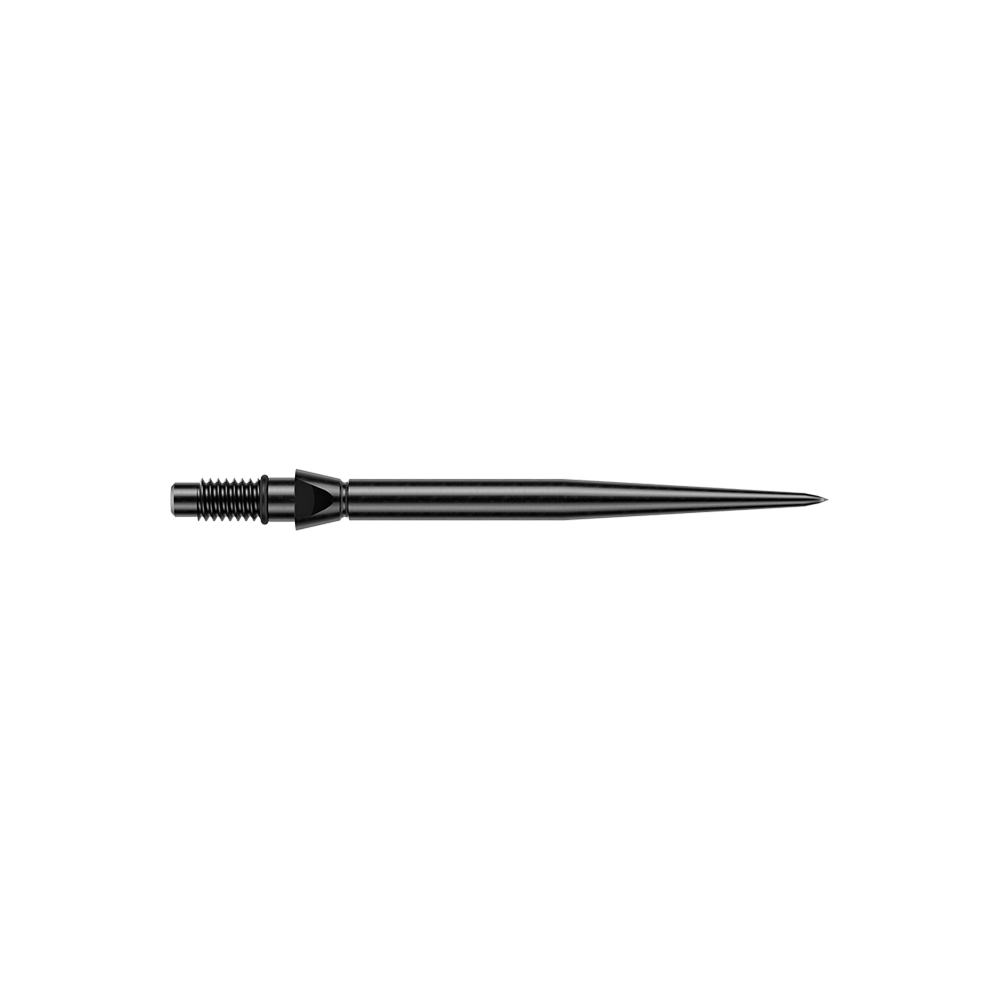 Winmau Switch Point Smooth Steeldartspitzen - Black Gezeigt wird eine schwarze glatte Steeldartspitze von Winmau. Die Spitze hat eine Länge von 26mm.