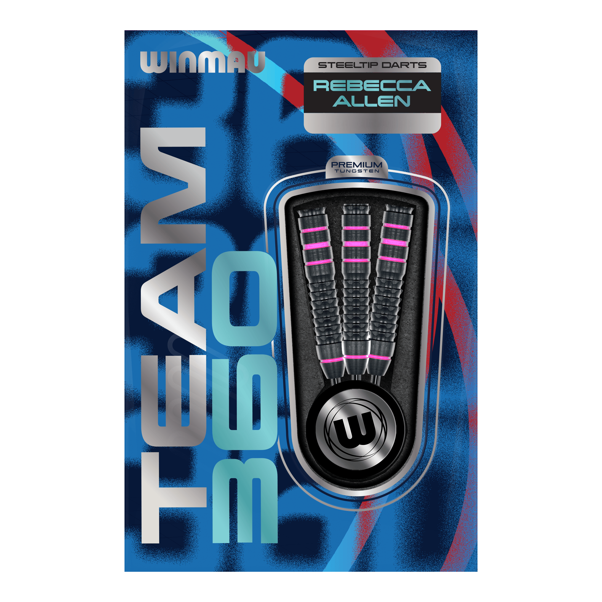 Winmau Team 360 Rebecca Allen Steeldarts - 24g Abgebildet sind die Winmau Team 360 Rebecca Allen Steeldarts mit 24g. Die Darts sind speziell für Präzision und professionelle Leistung entworfen.