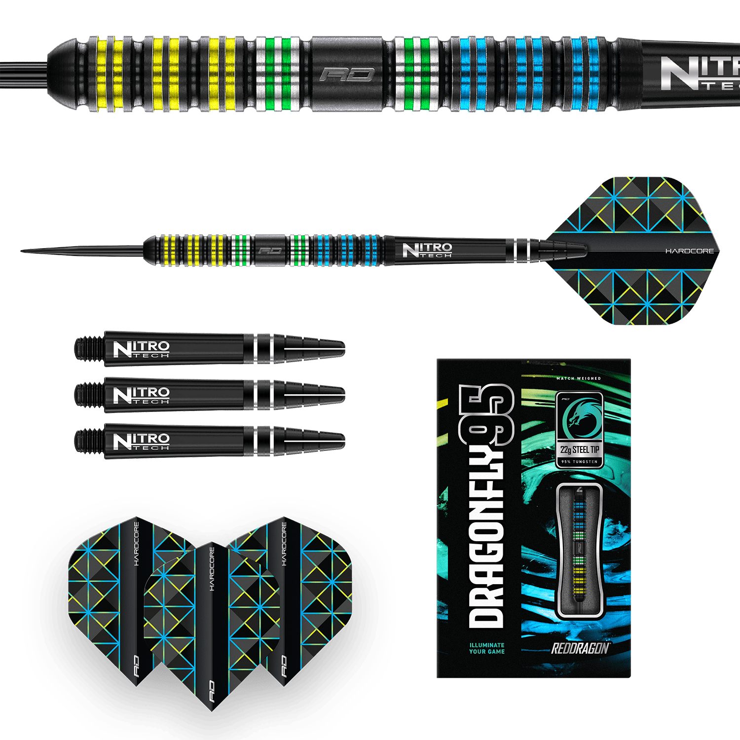 Red Dragon Dragonfly 95 Black Parallel Steeldarts