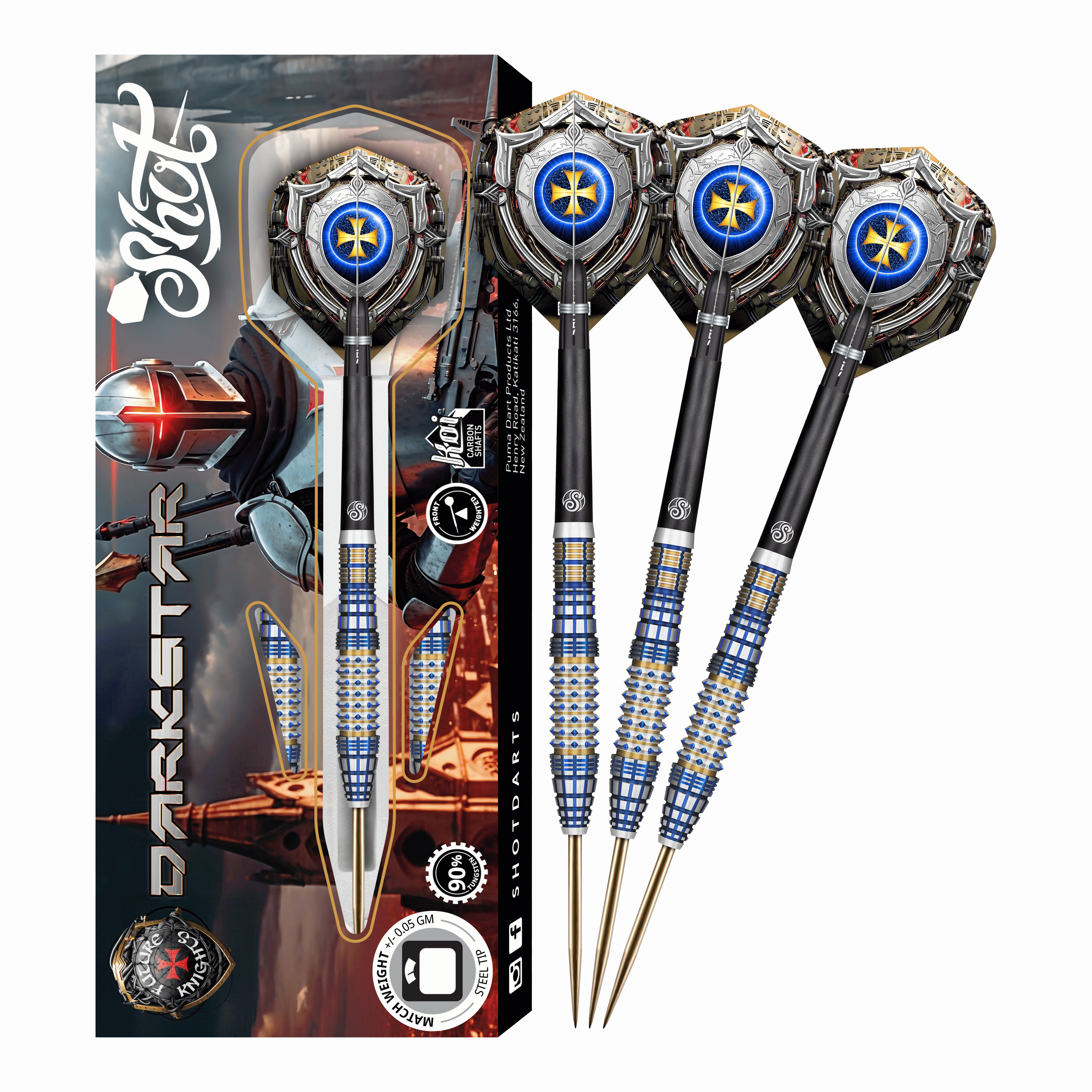 Shot Future Knights Darkstar Steeldarts - 23g