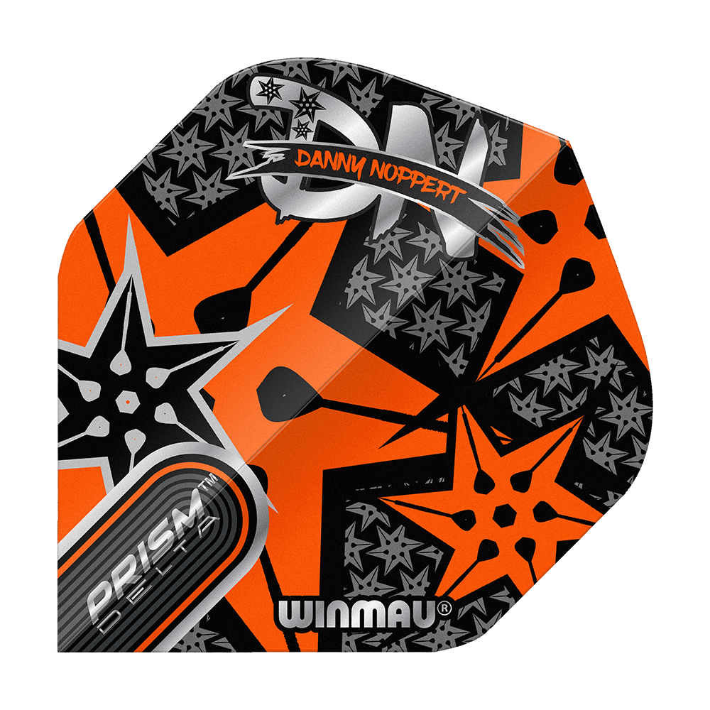 Winmau Prism Delta Danny Noppert Orange Signature No2 Standard Flights Winmau Prism Delta Danny Noppert Orange Signature No2 Standard Flights