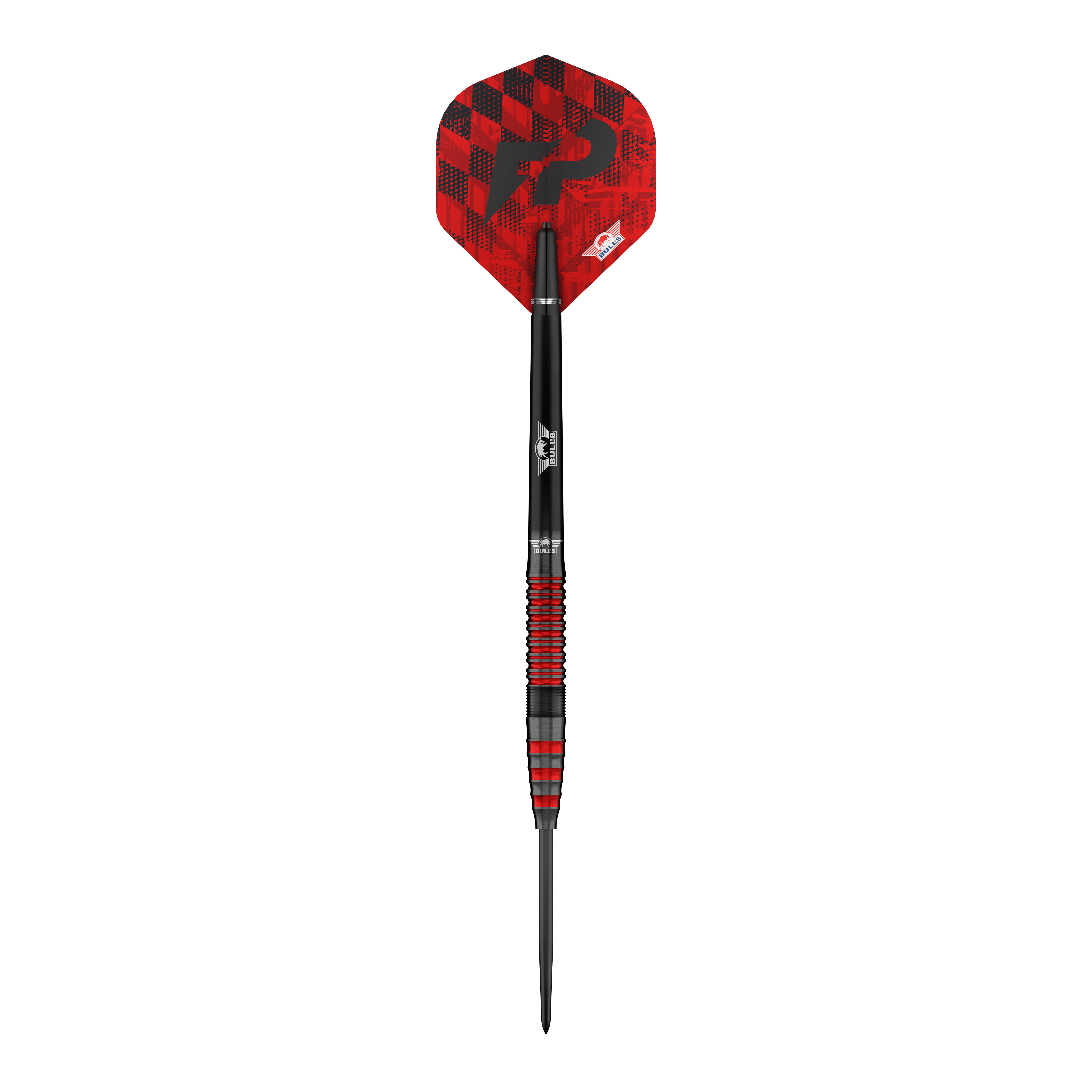 Bulls NL Florian Preis Steeldarts - 23g Bulls NL Florian Preis Steeldarts - 23g abgebildet. Die Darts sind in einer Nahaufnahme zu sehen.