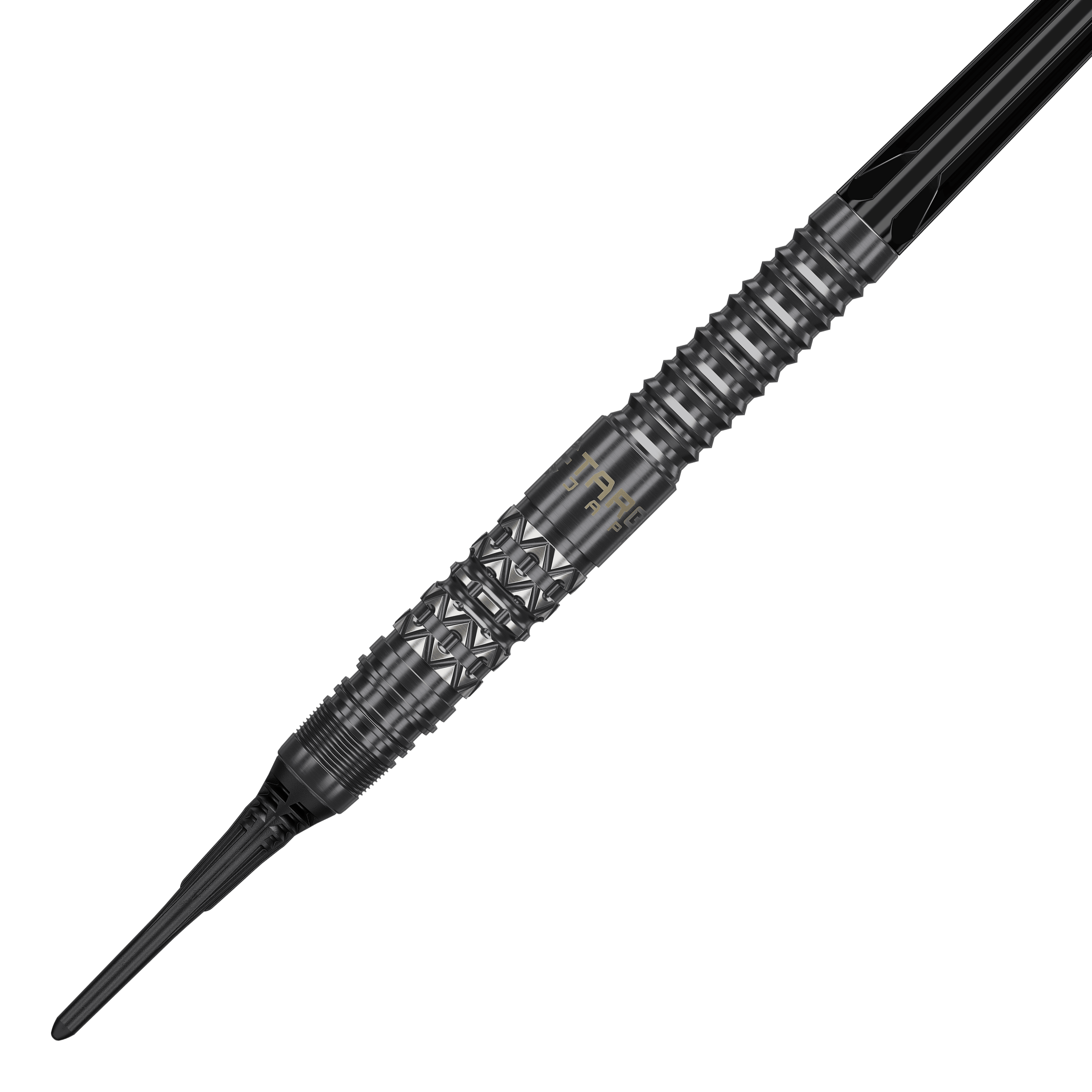 Target Black Marque Creed Softdarts - 21,5g Hier sieht man die Target Black Marque Creed Softdarts mit 21,5g Gewicht. Die Darts sind schlank gestaltet und modern.