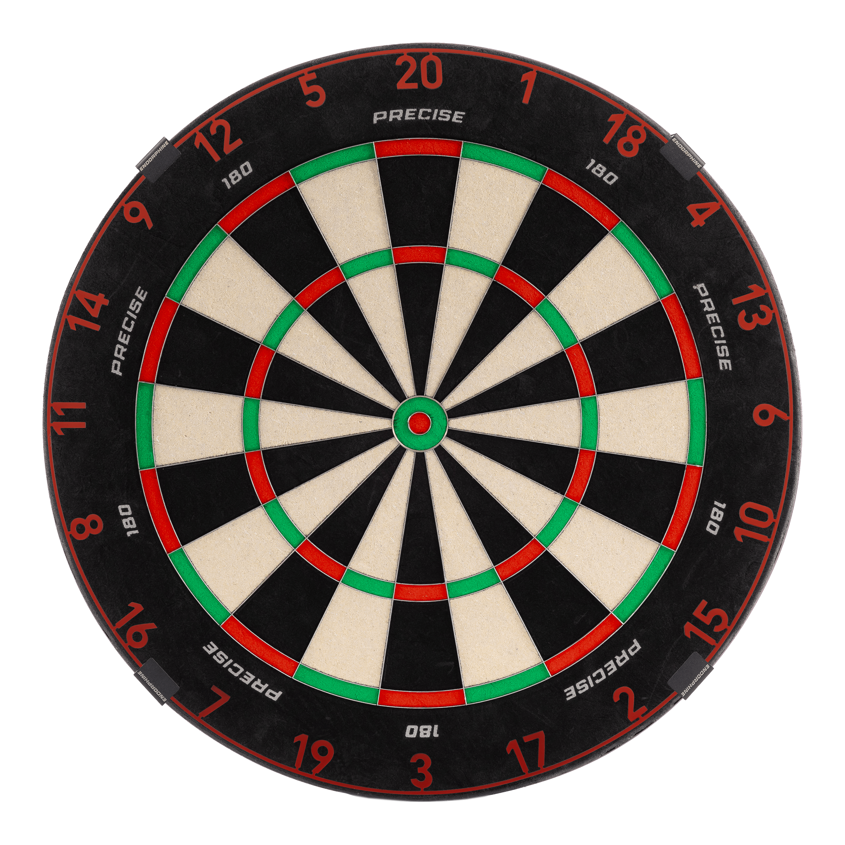 Precise 180 Endorphine Steeldartboard mit Nummernring - Faded Red