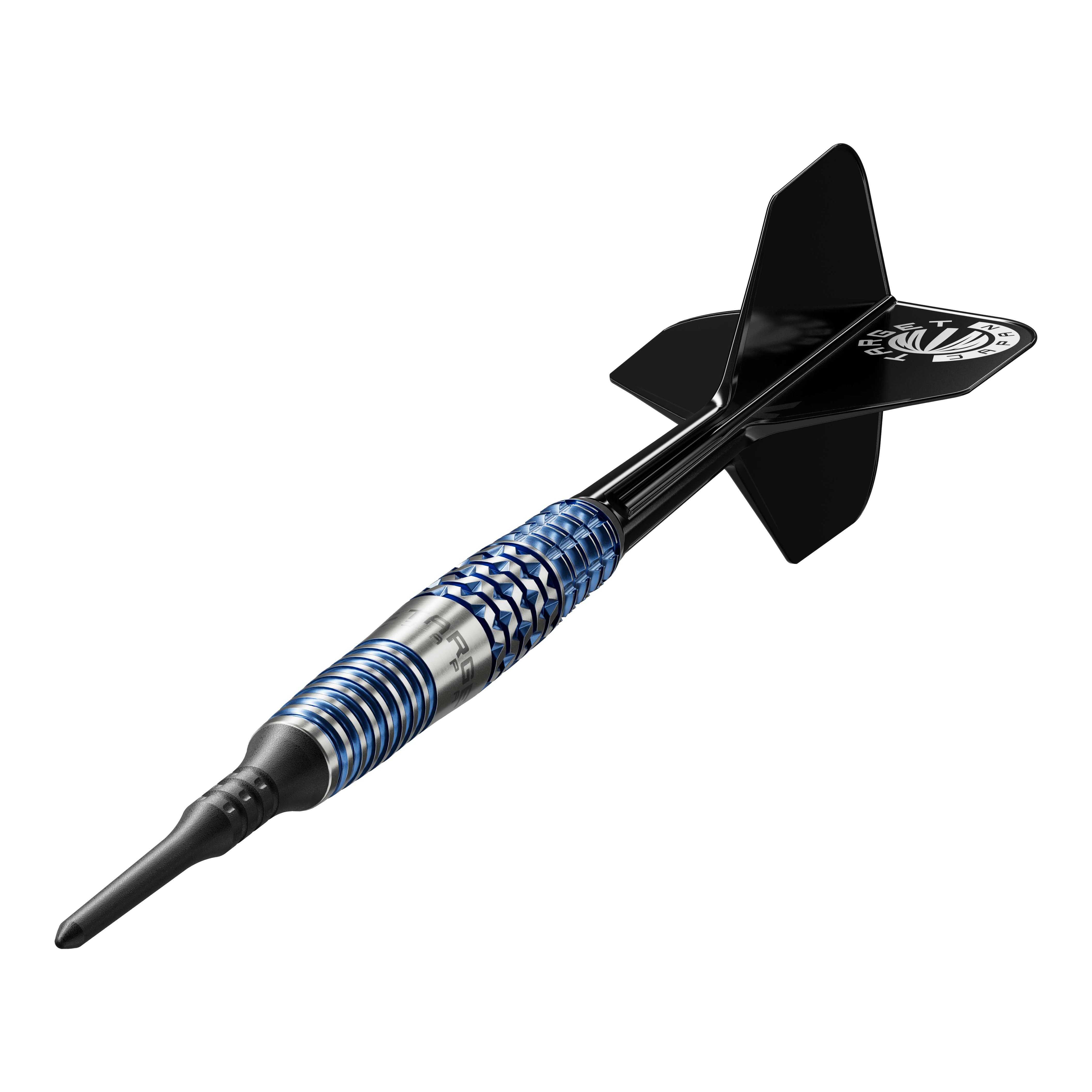 Target Japan Toru Suzuki Sereno GEN2 Softdarts - 20g Dies ist ein Softdart mit einem schwarzen Flight und einem silber-blauen Barrel. Es handelt sich um das Modell "Target Japan Toru Suzuki Sereno GEN2 Softdarts - 20g".