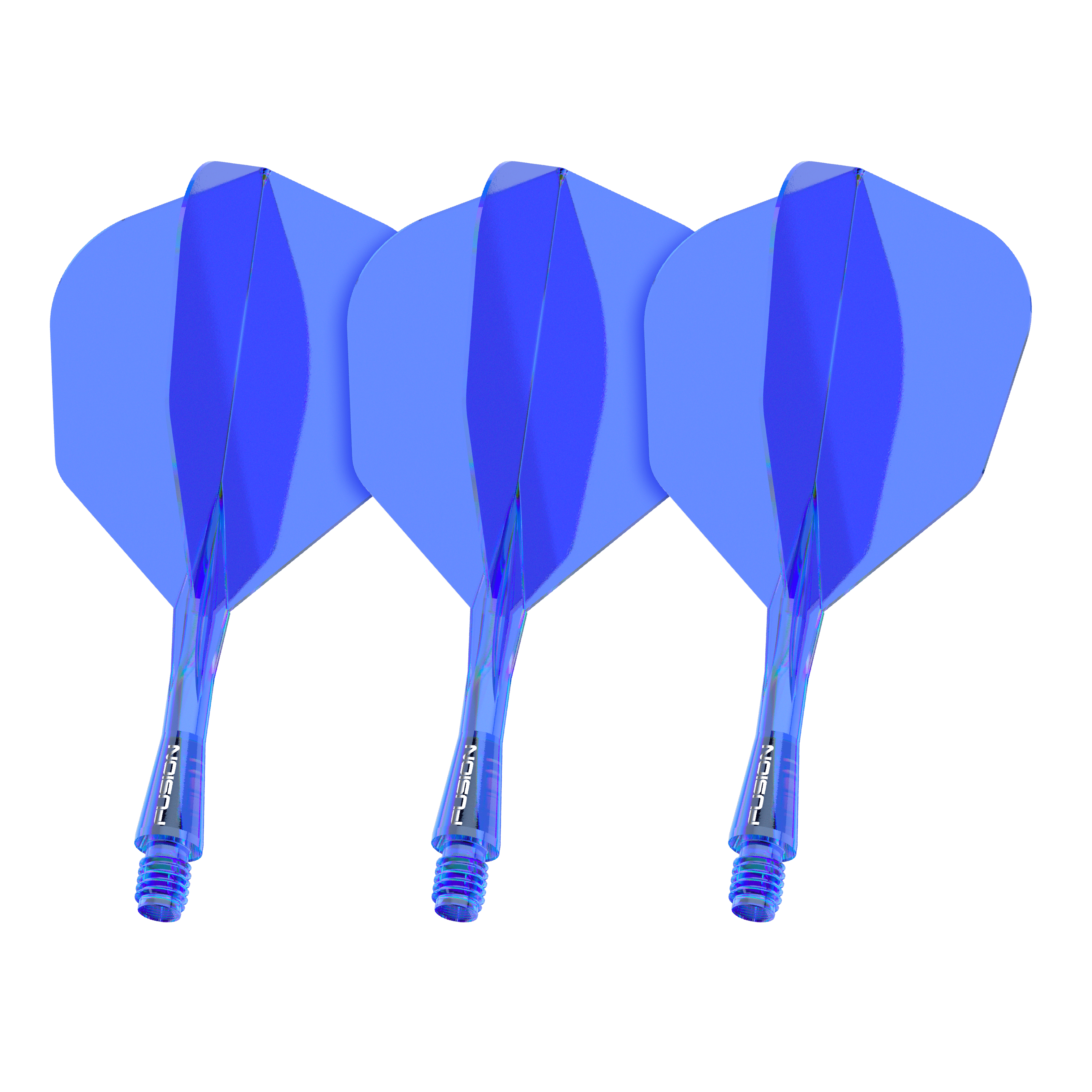 Winmau Fusion Flight-Shaft-System No6 Blau Gezeigt wird ein Artikel mit dem Dateinamen 8836_Winmau_Fusion_Flight_Shaft_System_No6_Blau_22mm_1Set. Das Bild stellt wahrscheinlich ein blaues Dartzubehör-Set dar.