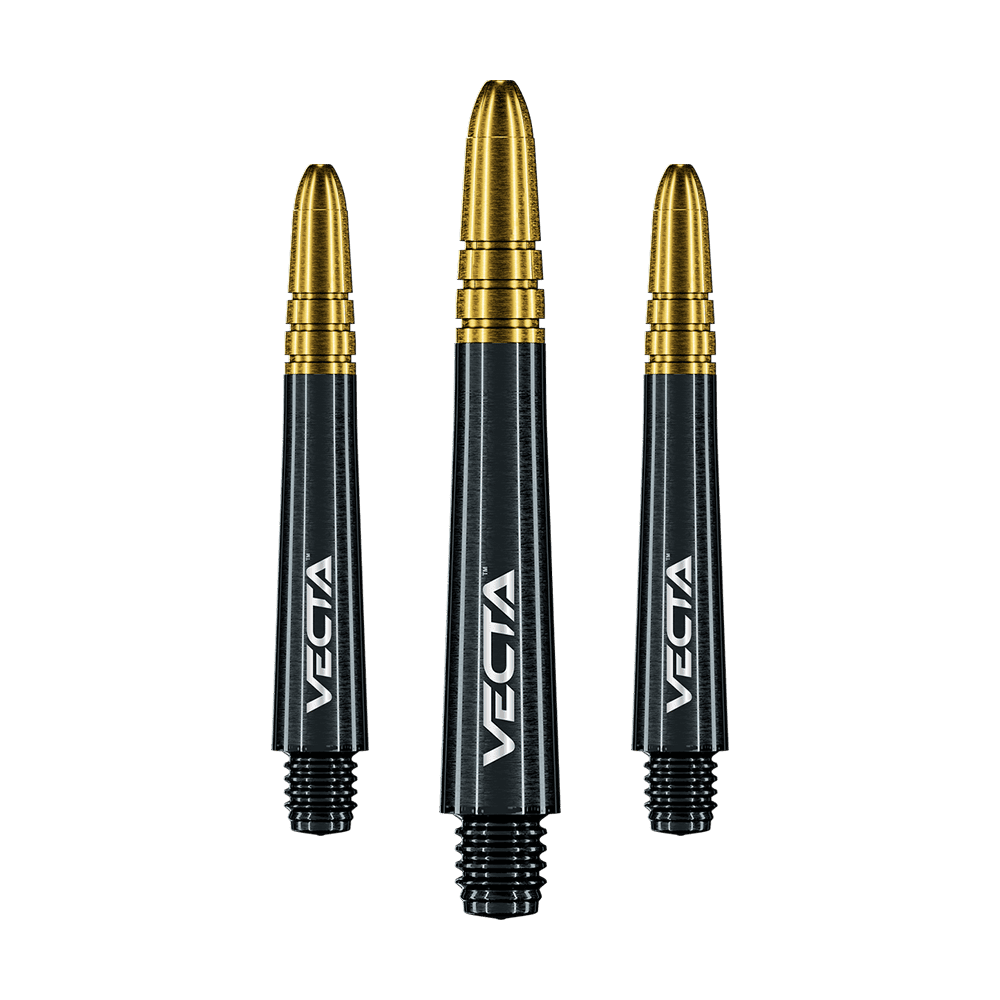 Winmau Vecta Shafts - Schwarz Gold