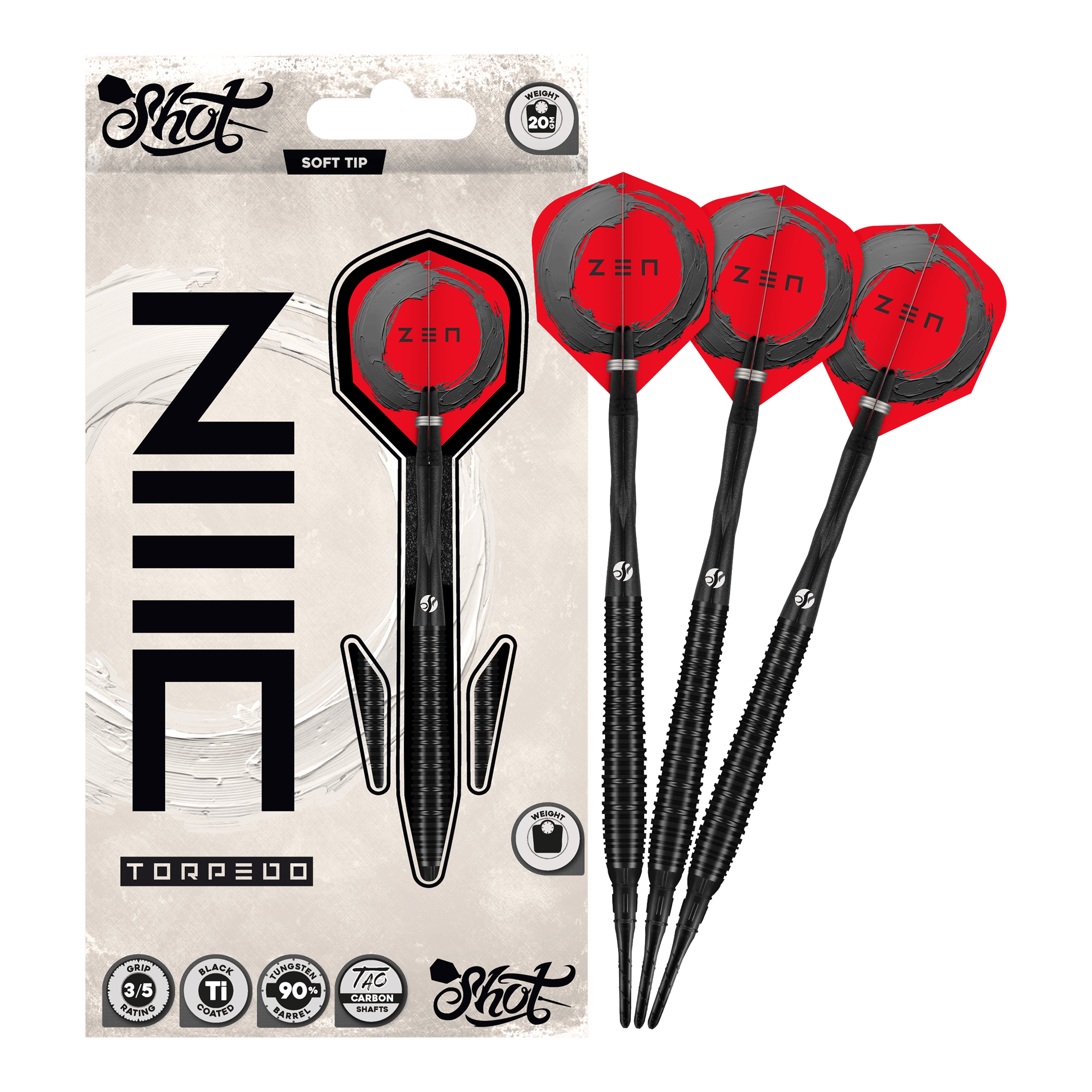 Shot ZEN Torpedo Softdarts - 20g Shot ZEN Torpedo Softdarts - 20g