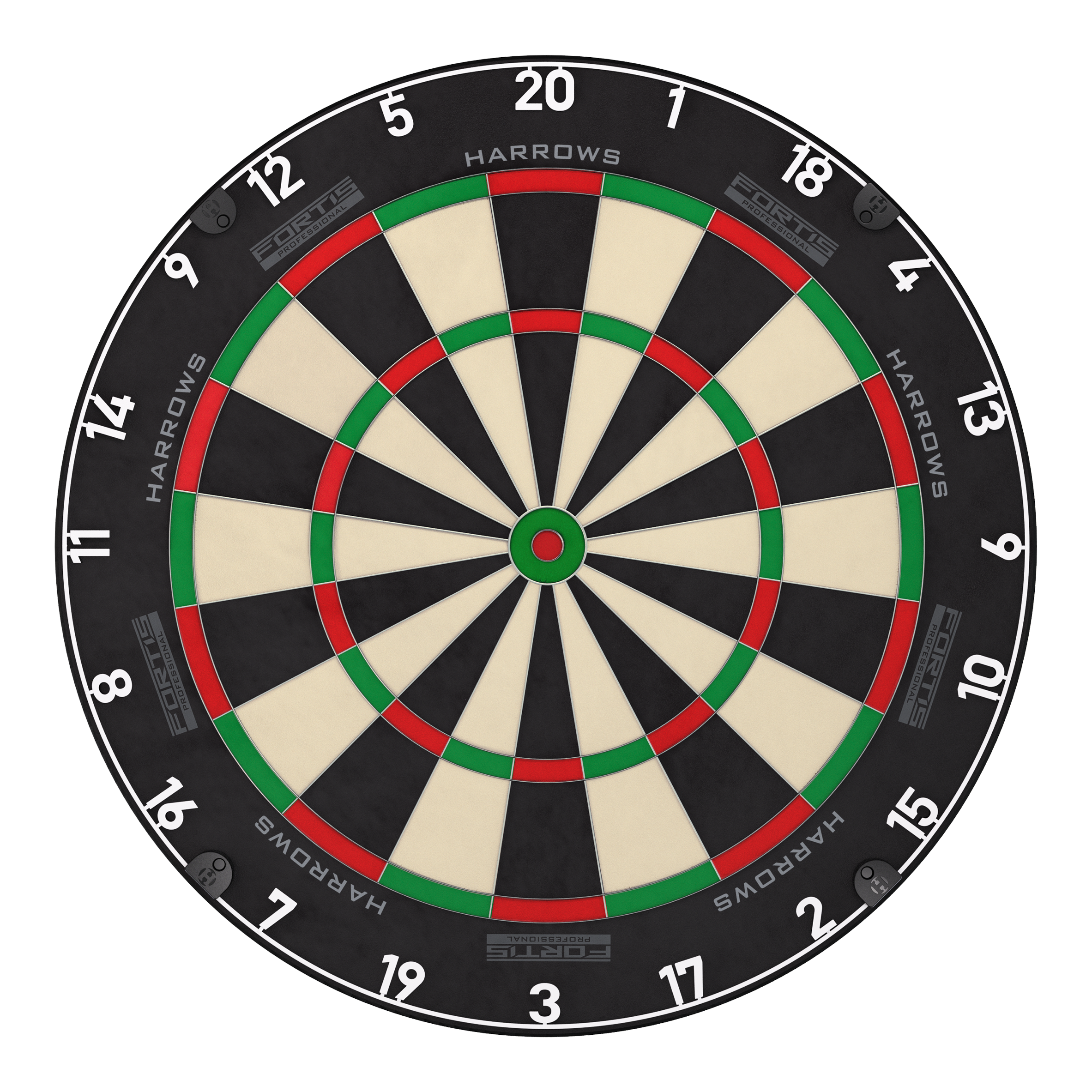 Harrows Fortis Steeldartboard Hier sieht man das Produkt Harrows Fortis Steeldartboard. Es bietet eine erstklassige Spielfläche für Dartfans.