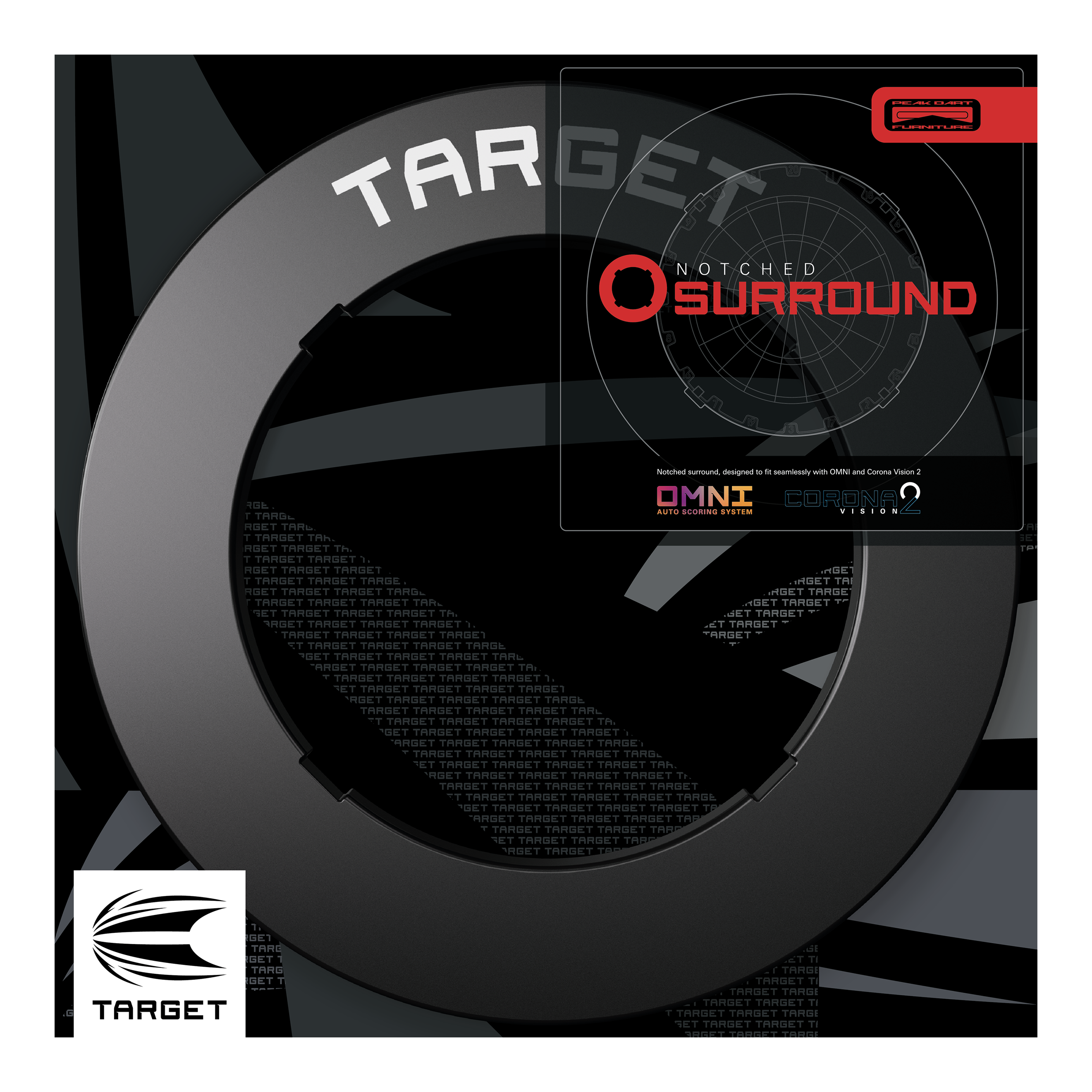 Target Notched Dartboard Surround